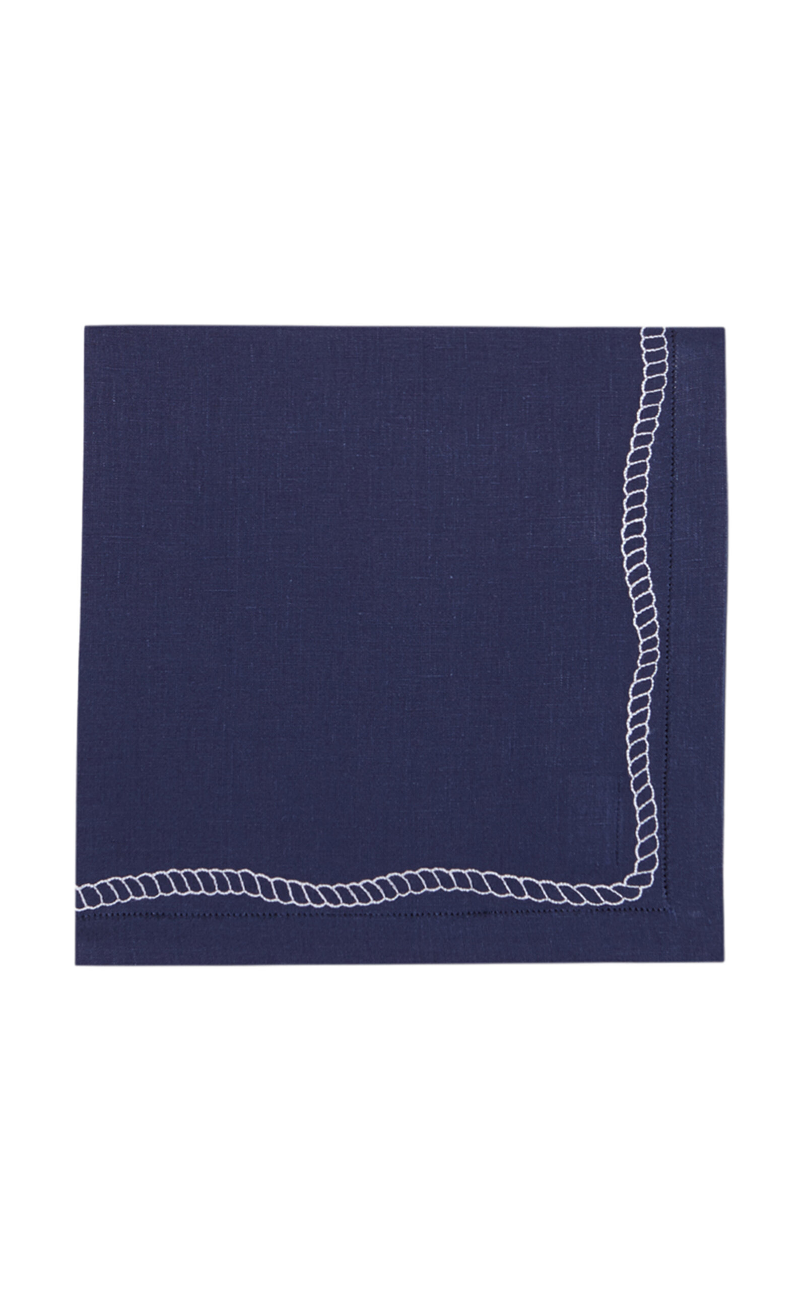 Los Encajeros Set of four Bowline Navy/White Napkin - Multi