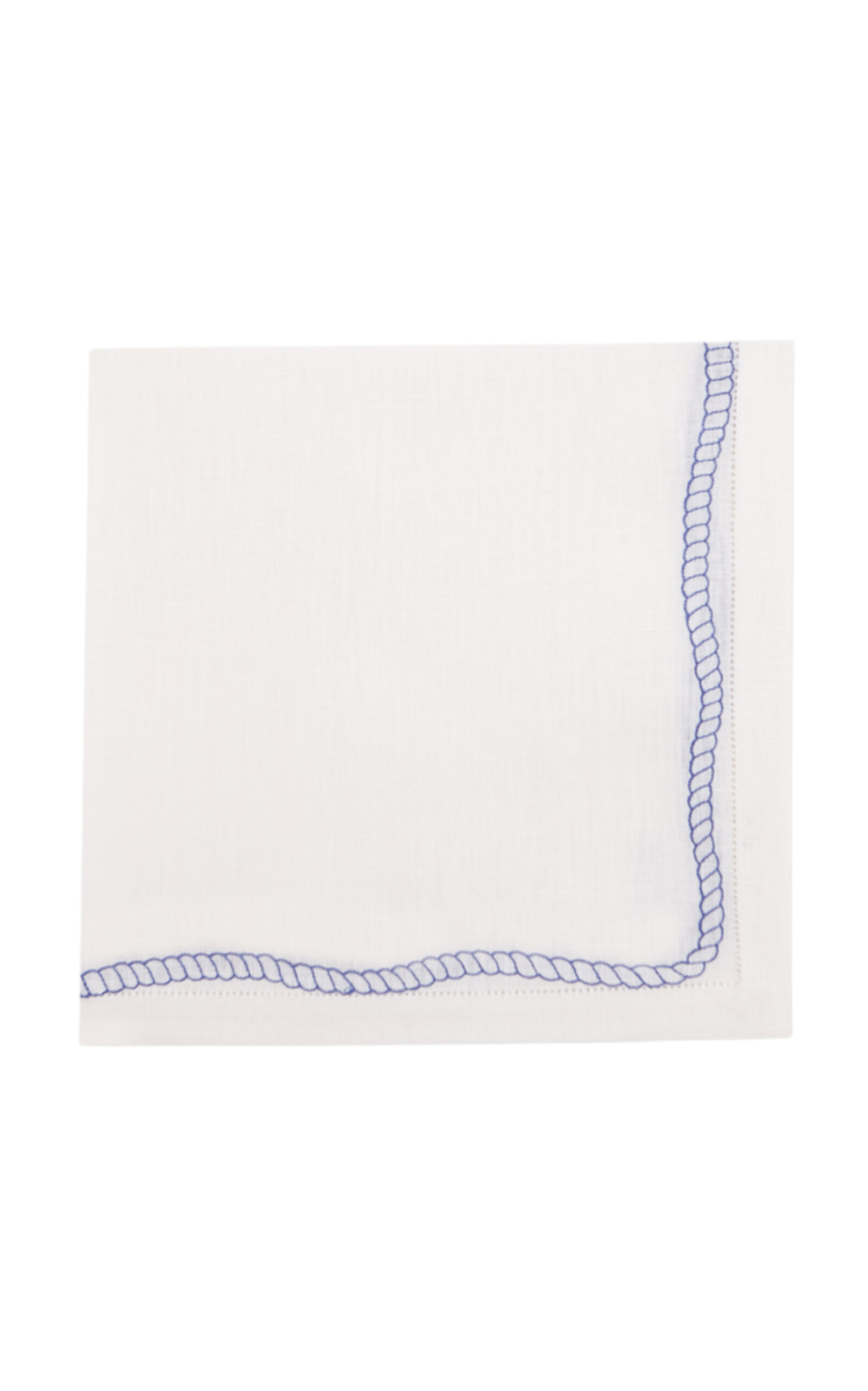 Los Encajeros Set of four Bowline White/Navy Napkin - Multi