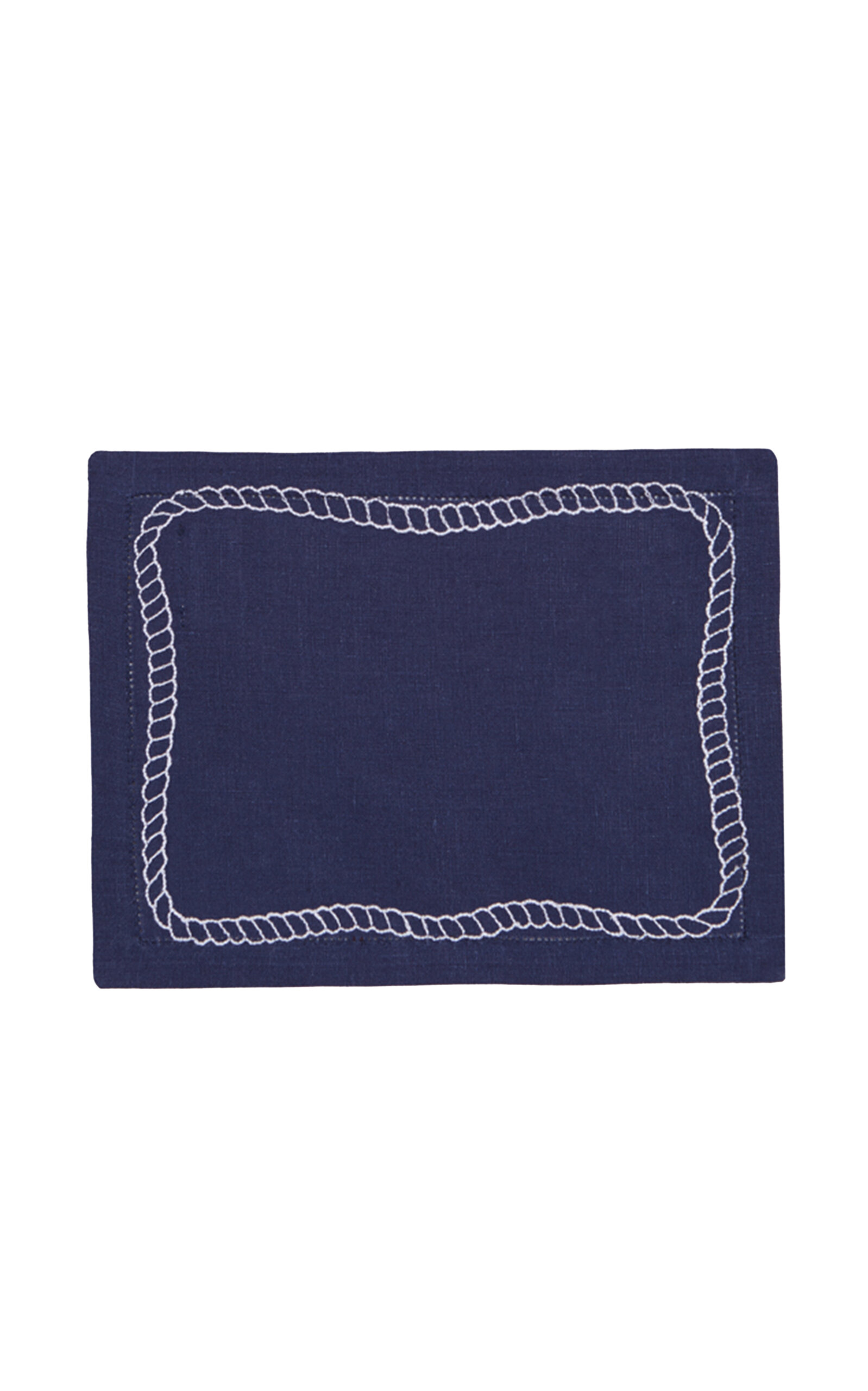 Los Encajeros Set of four Bowline Navy/White cocktail napkins - Multi
