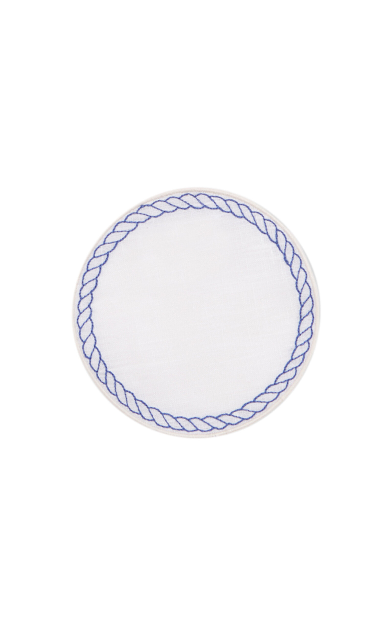 Los Encajeros Set of four Bowline White/Navy coasters - Multi