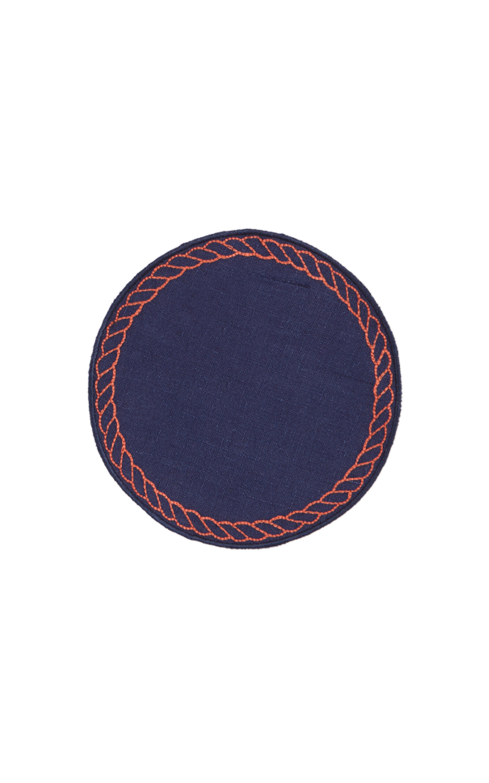 Los Encajeros Set of four Bowline Navy/Blood Orange coasters - Multi