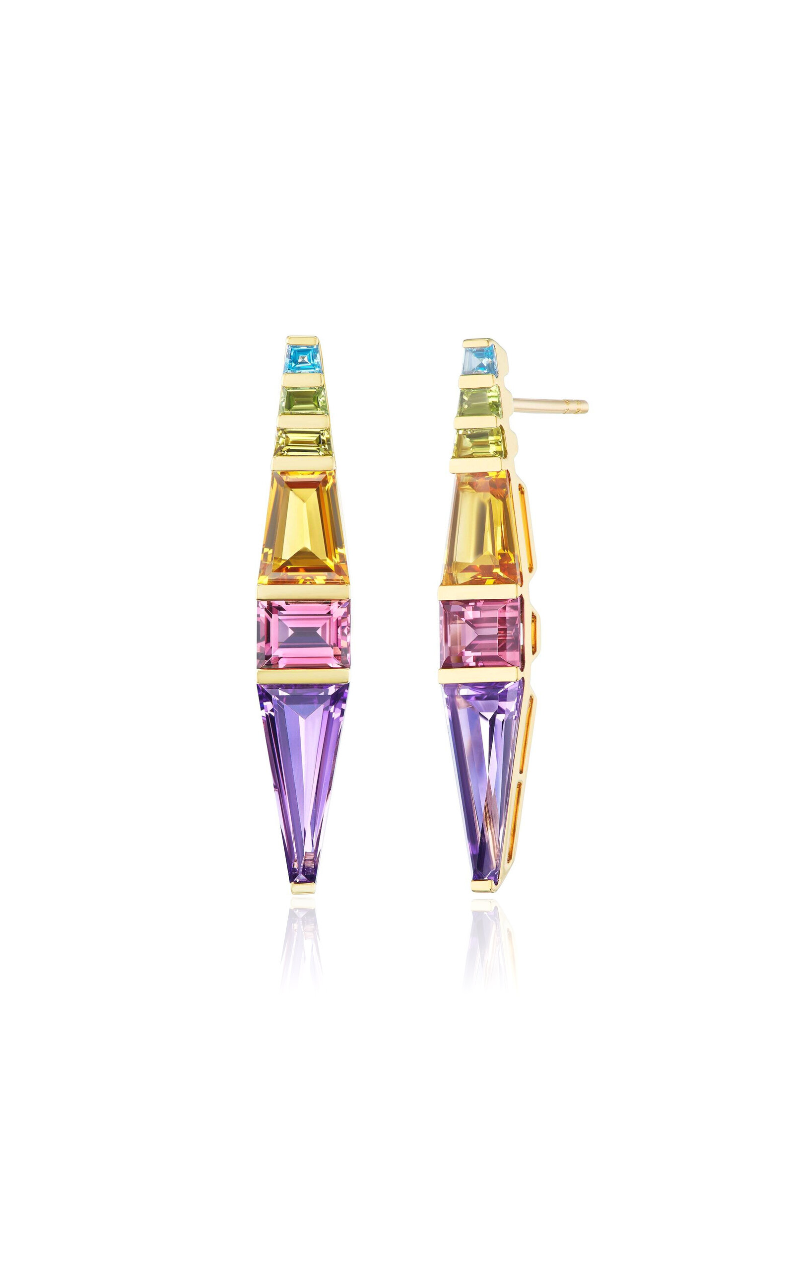 18K Yellow Gold Helix EarringS