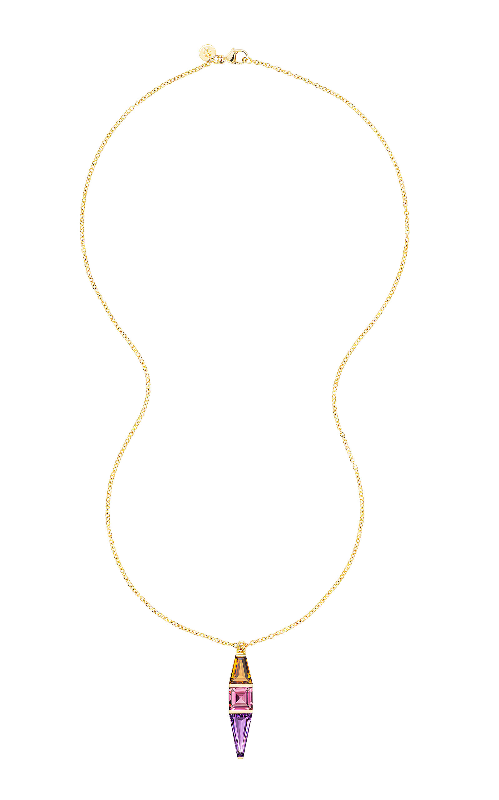 18K Yellow Gold Jumbo Helix Pendant Necklace