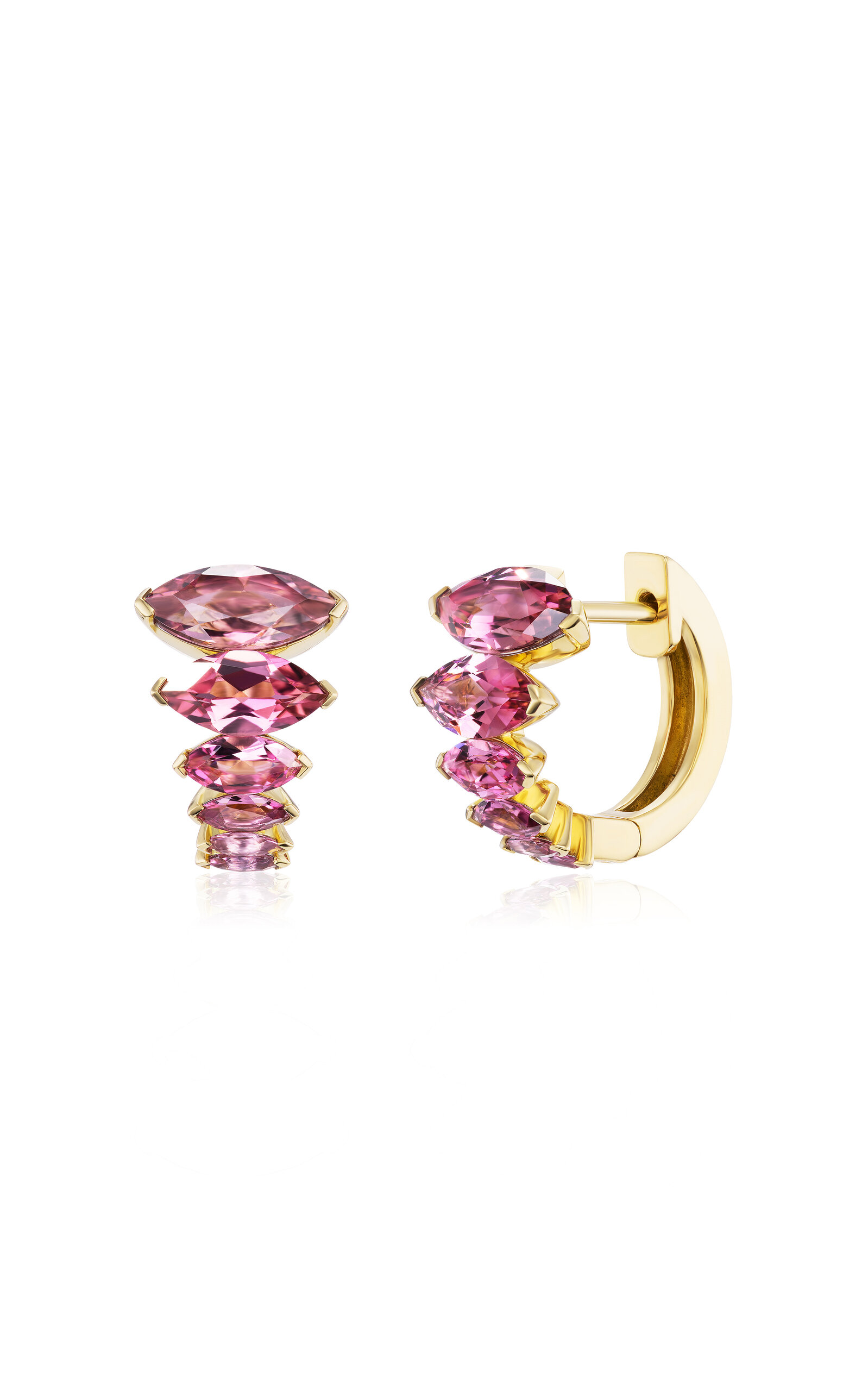 Emily P. Wheeler 18K Yellow Gold Arashi Huggie Earrings - Pink - OS - Only At Moda Operandi