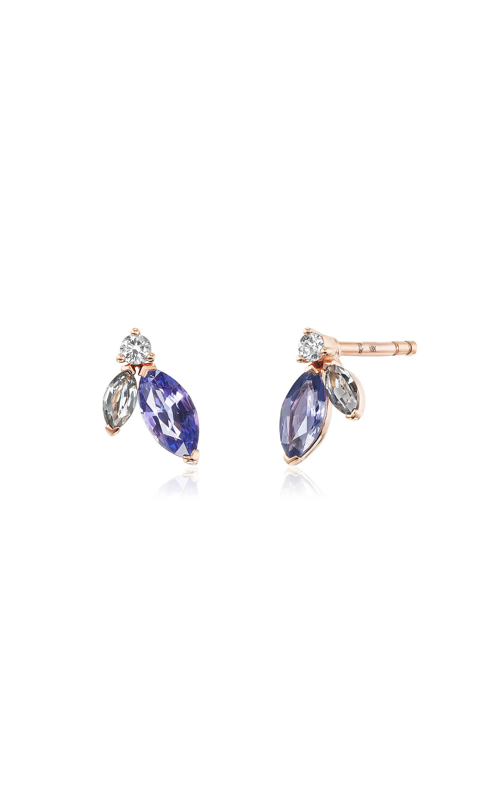 18k Yellow Gold Mini Pollack Stud