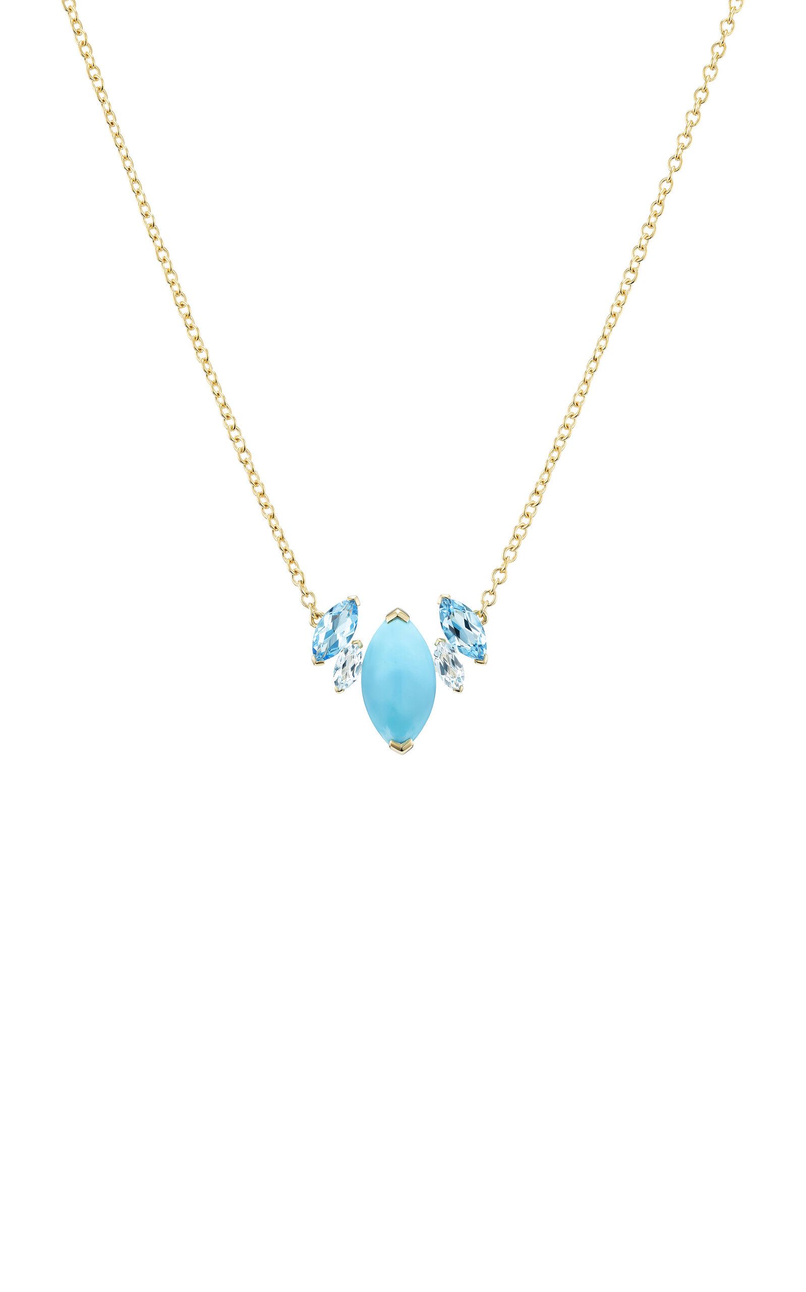 Emily P. Wheeler 18K Yellow Gold Batik Necklace - Blue - OS - Only At Moda Operandi