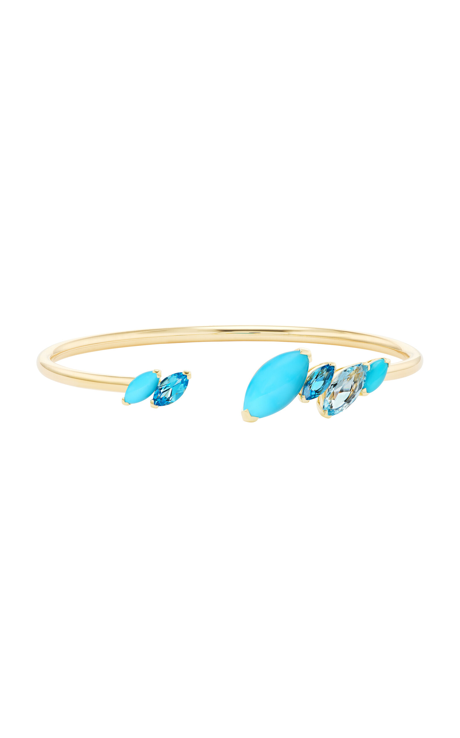 Emily P. Wheeler 18K Yellow Gold Batick Cuff Bracelet - Blue - OS - Only At Moda Operandi