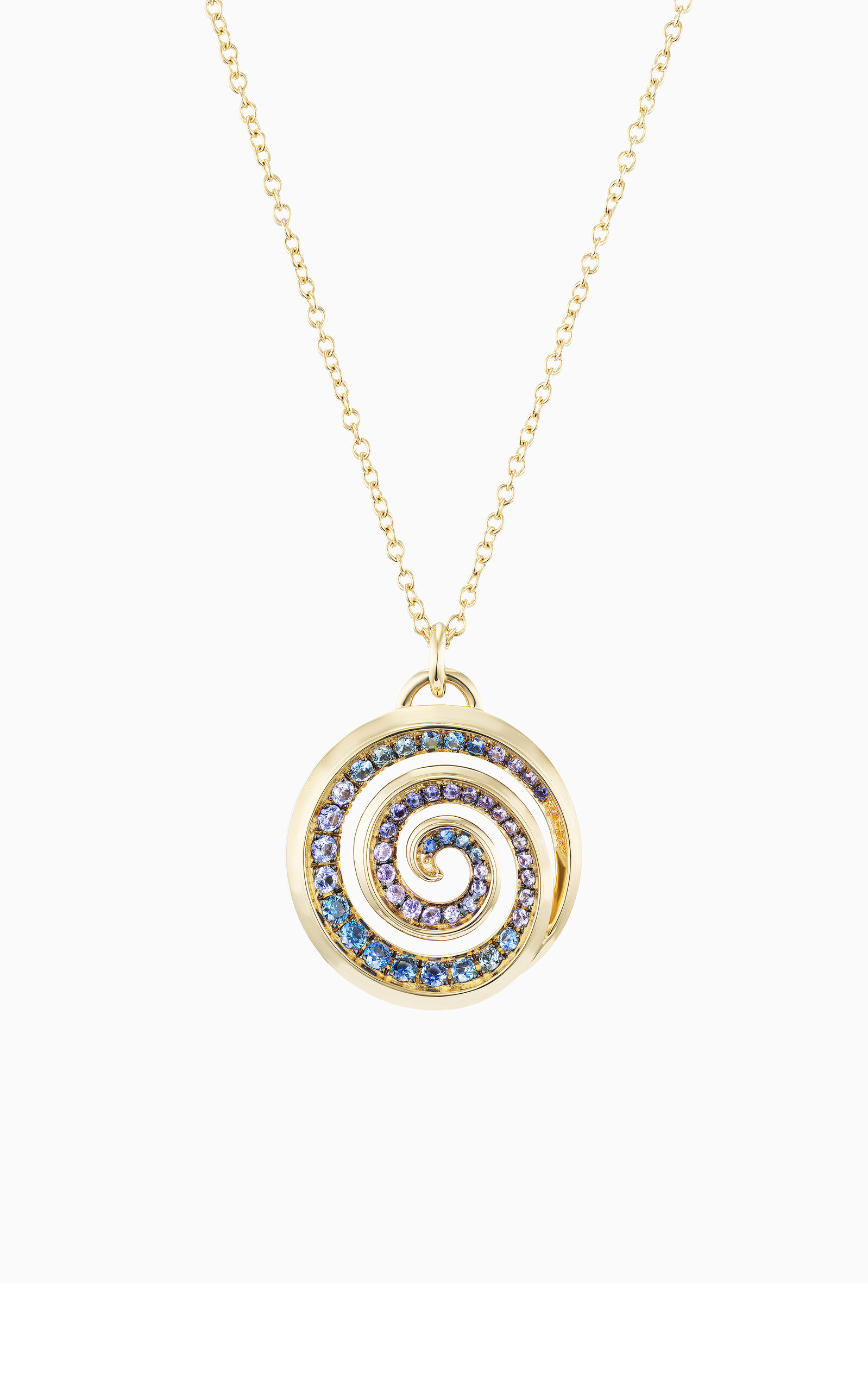 Emily P. Wheeler 18k Yellow Gold Spiral Necklace - Blue - OS - Only At Moda Operandi