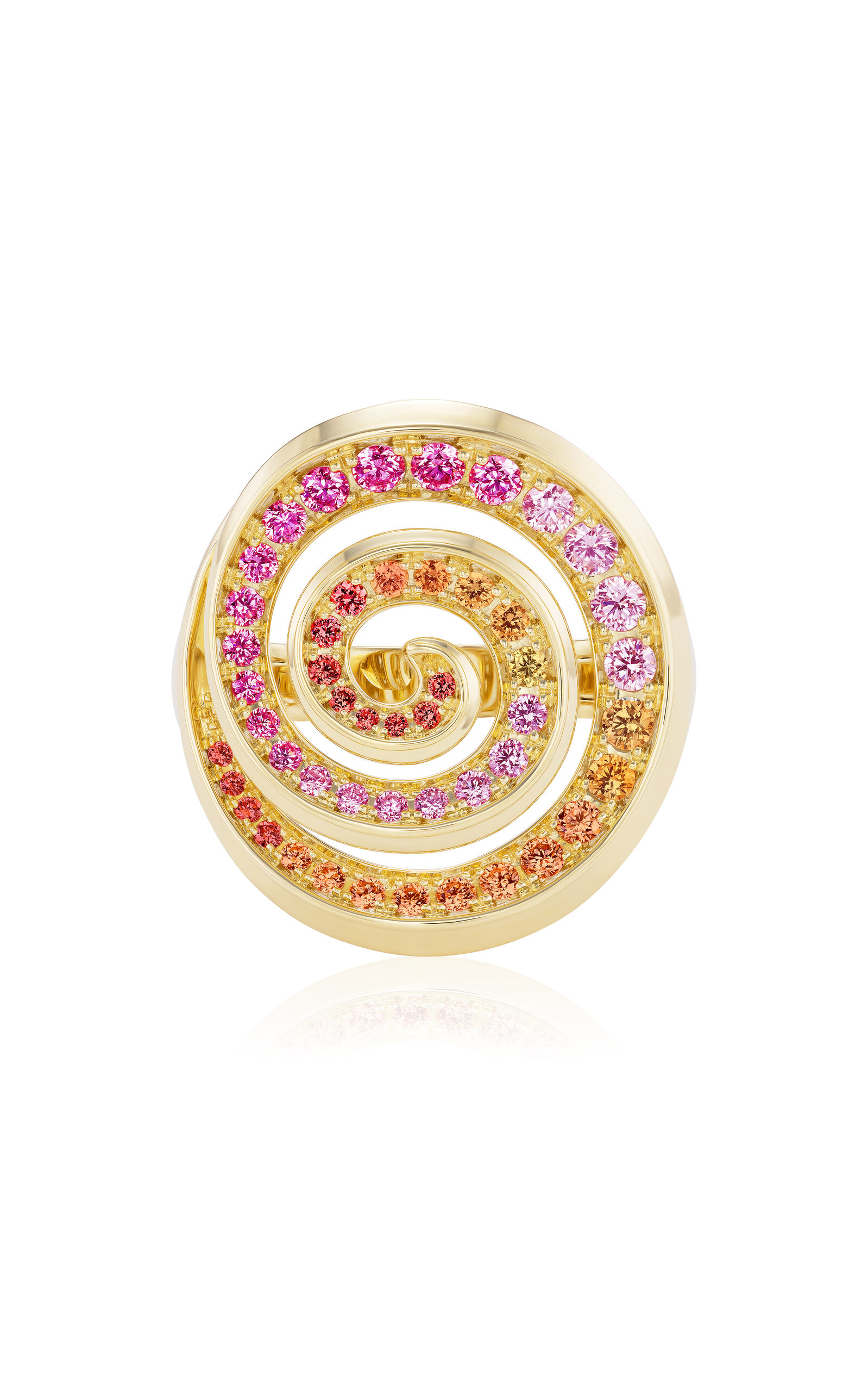Emily P. Wheeler 18k Yellow Gold Spiral Ring - Pink - US 2.75 - Only At Moda Operandi