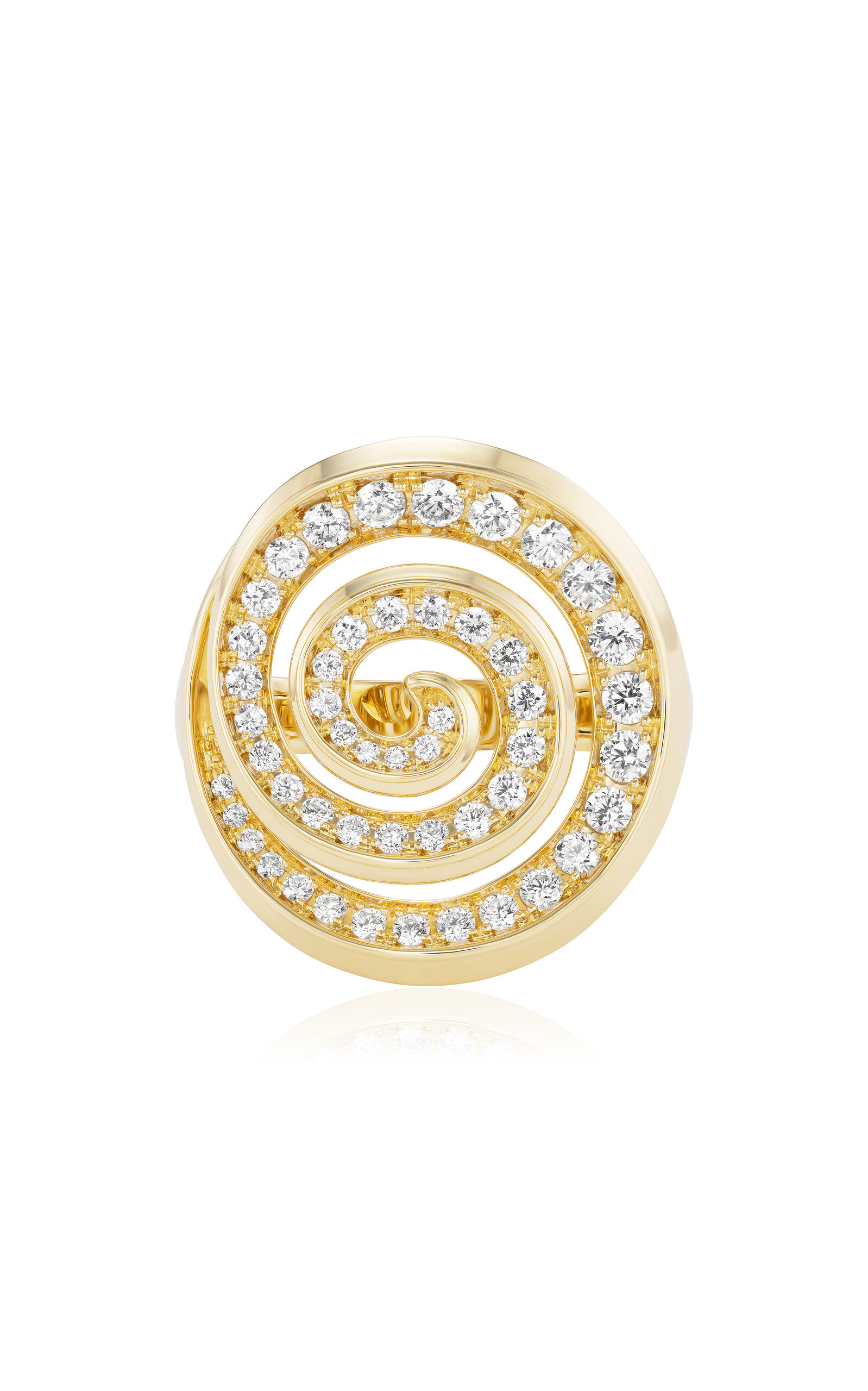 Emily P. Wheeler 18k Yellow Gold Spiral Ring - White - US 9.25 - Only At Moda Operandi