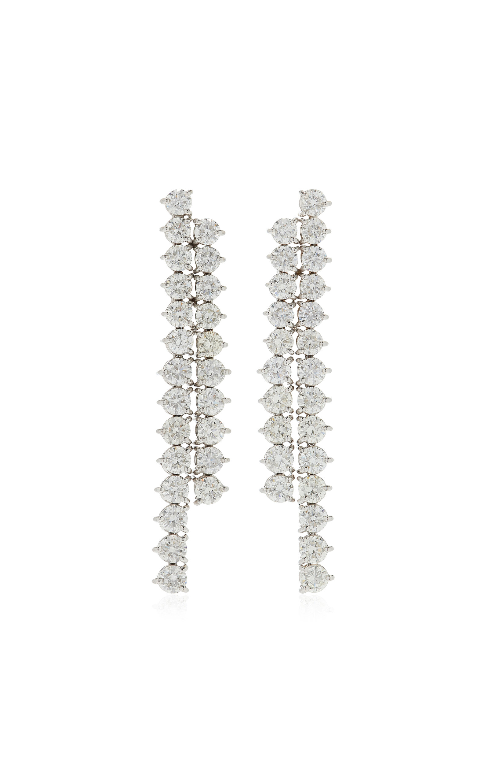 18K White Gold Diamond Earrings