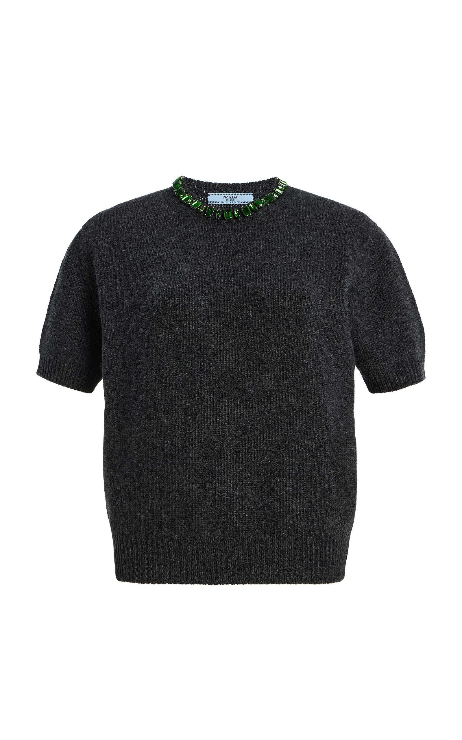 Prada Embellished Wool-Cashmere Sweater - Moda Operandi