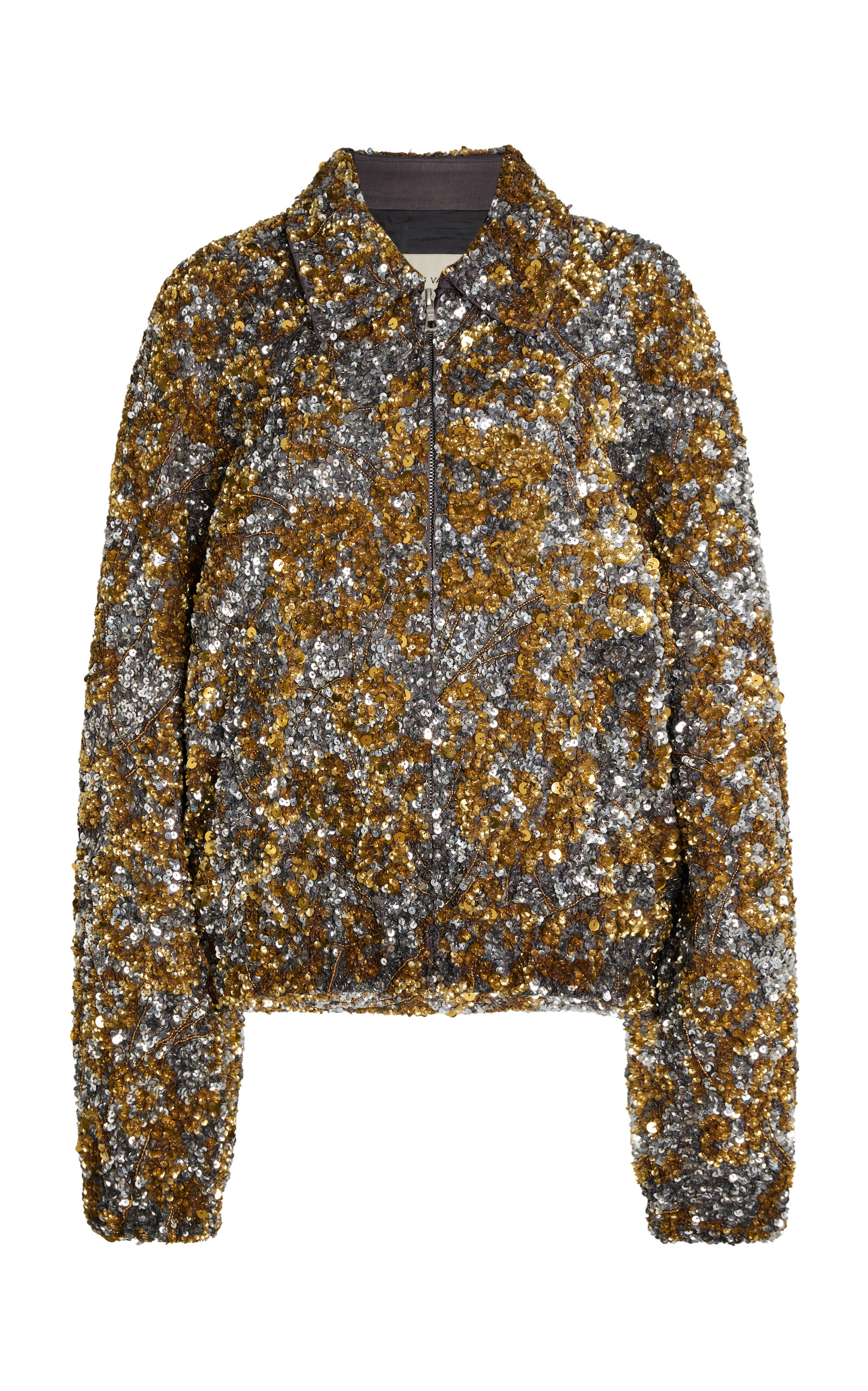 Dries Van Noten Vinnia Sequinned Bomber Jacket In Multi