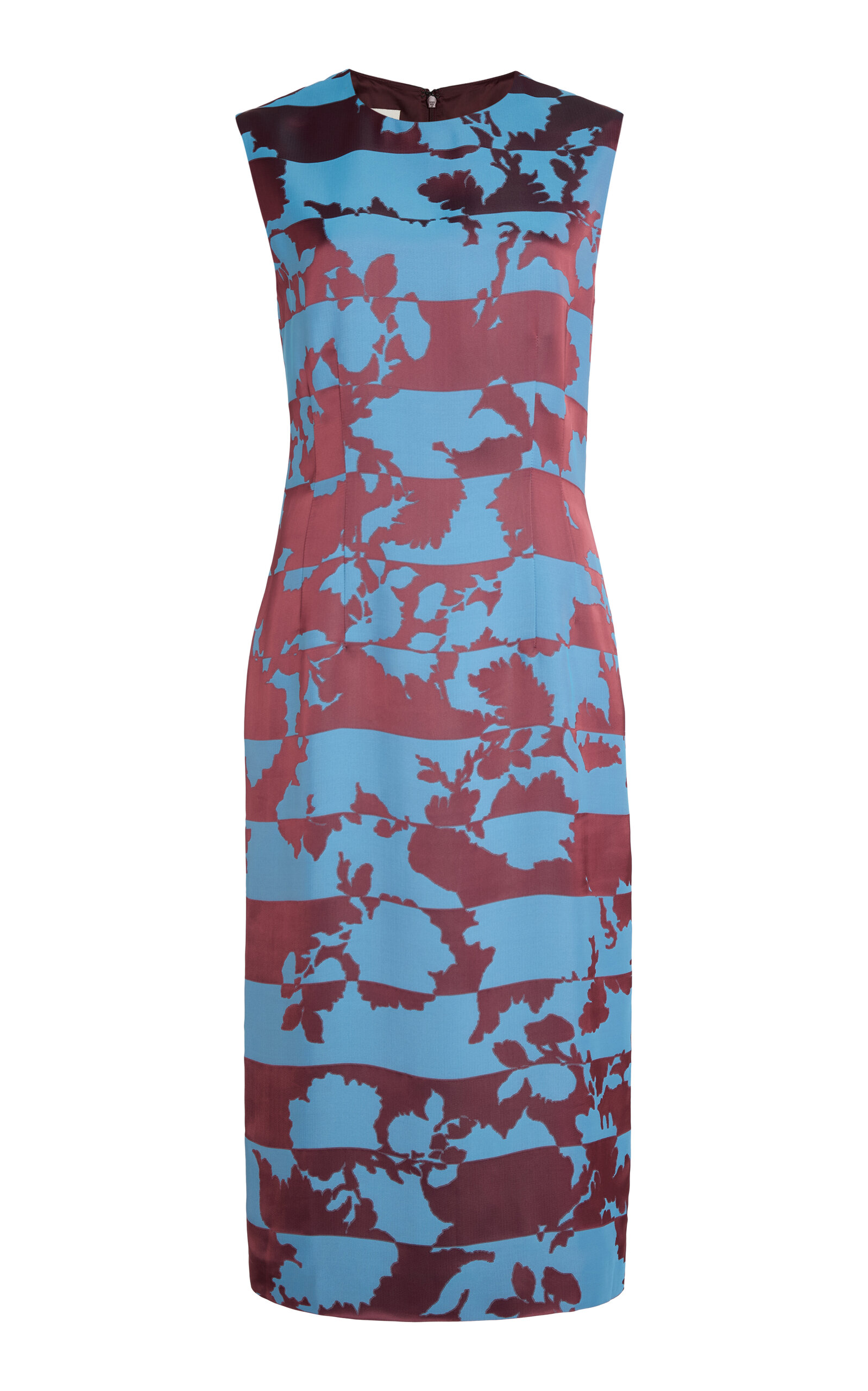 Dries Van Noten Delavina Floral-jacquard Knee-length Dress In Multi