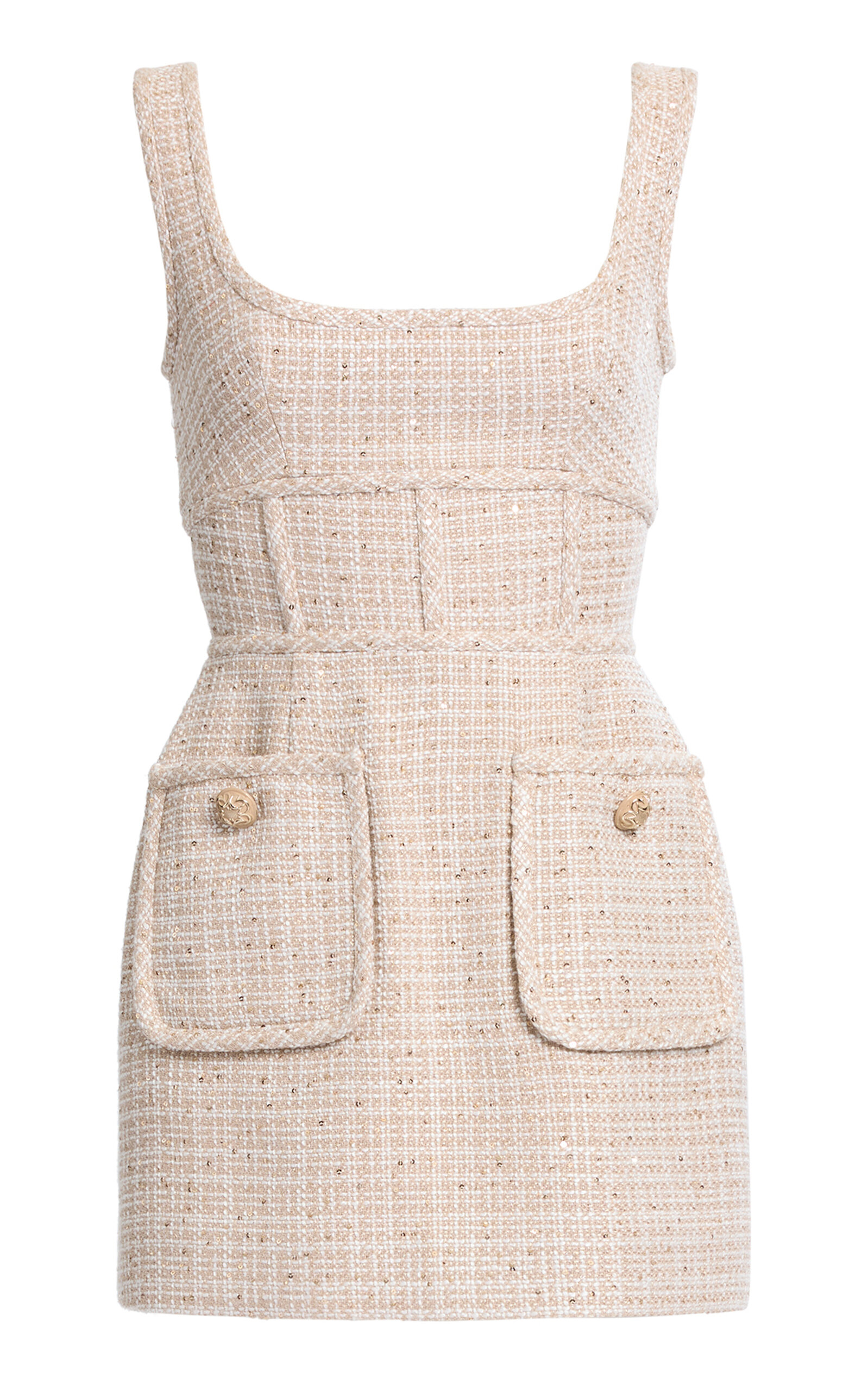Elie Saab Sequined Tweed Mini Dress