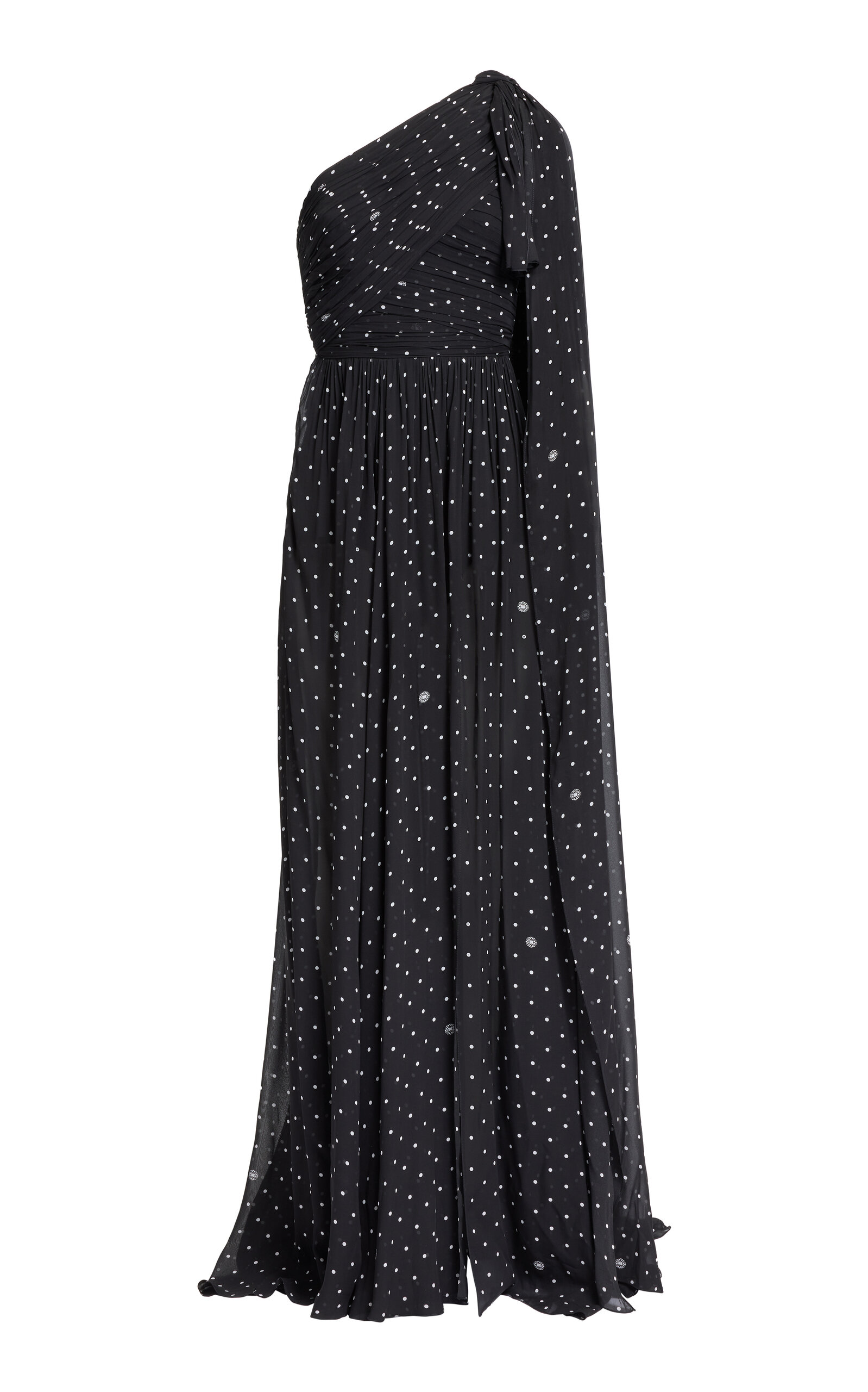 Elie Saab Printed Chiffon Long Dress