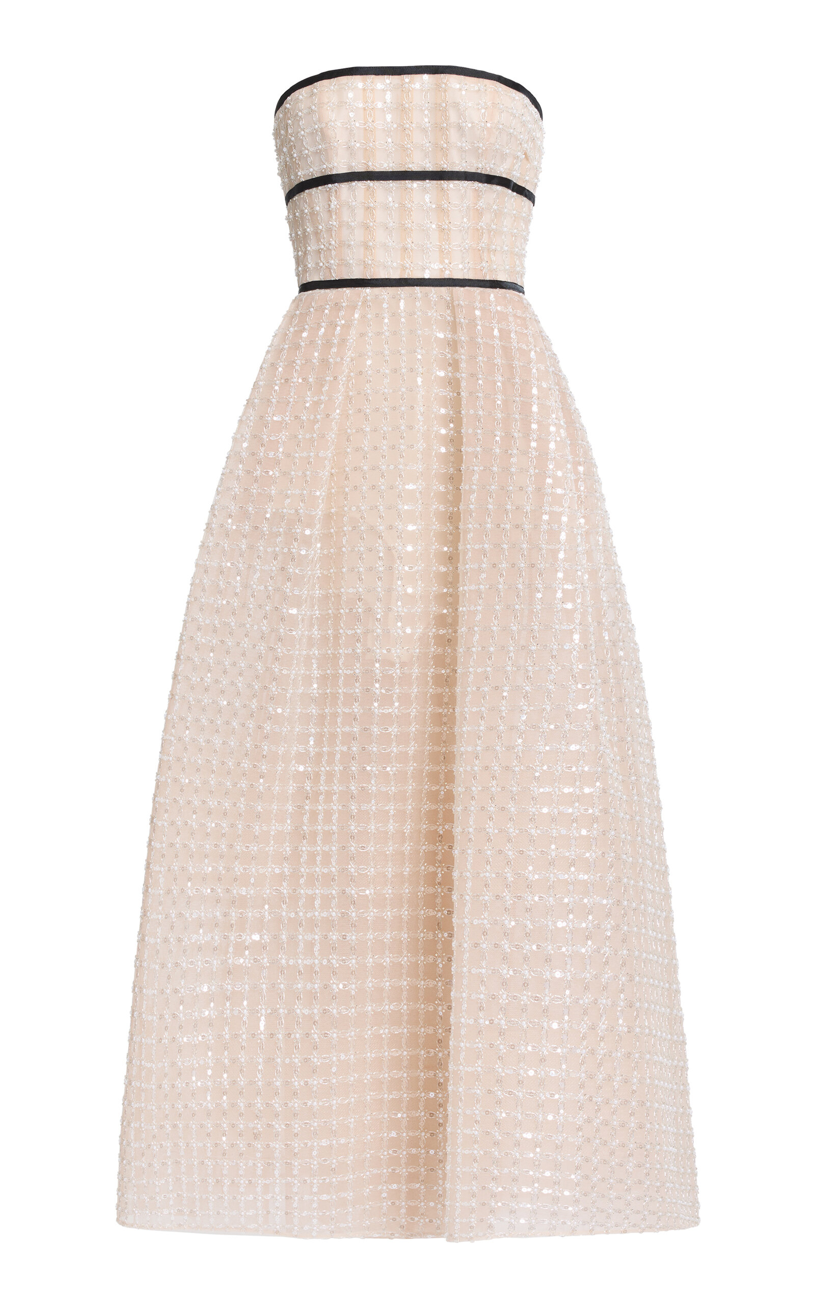 Elie Saab Sequined Mesh Midi Dress - Women's Clothing