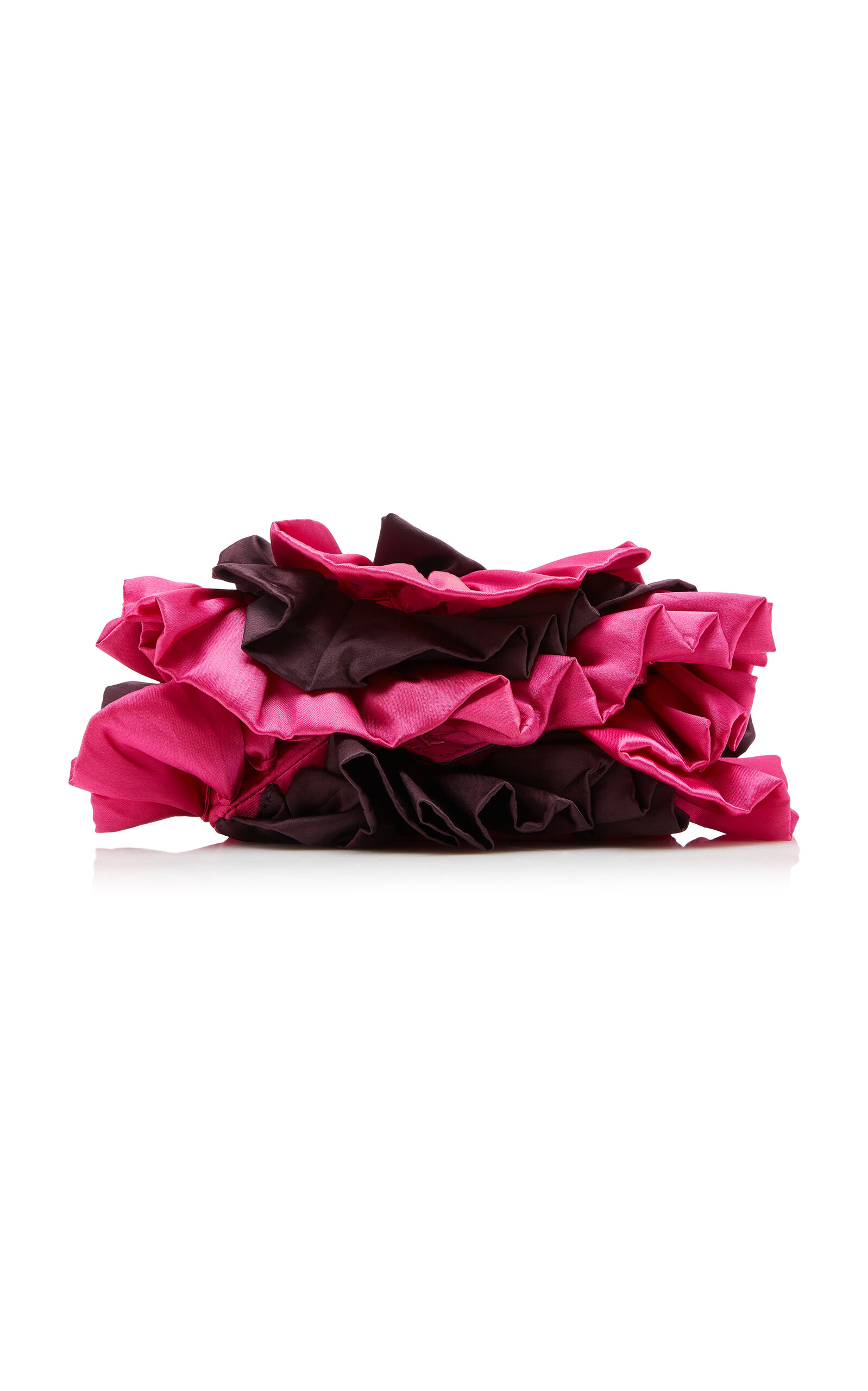 Dries Van Noten - Ruffle Satin Clutch - Multi - OS - Moda Operandi