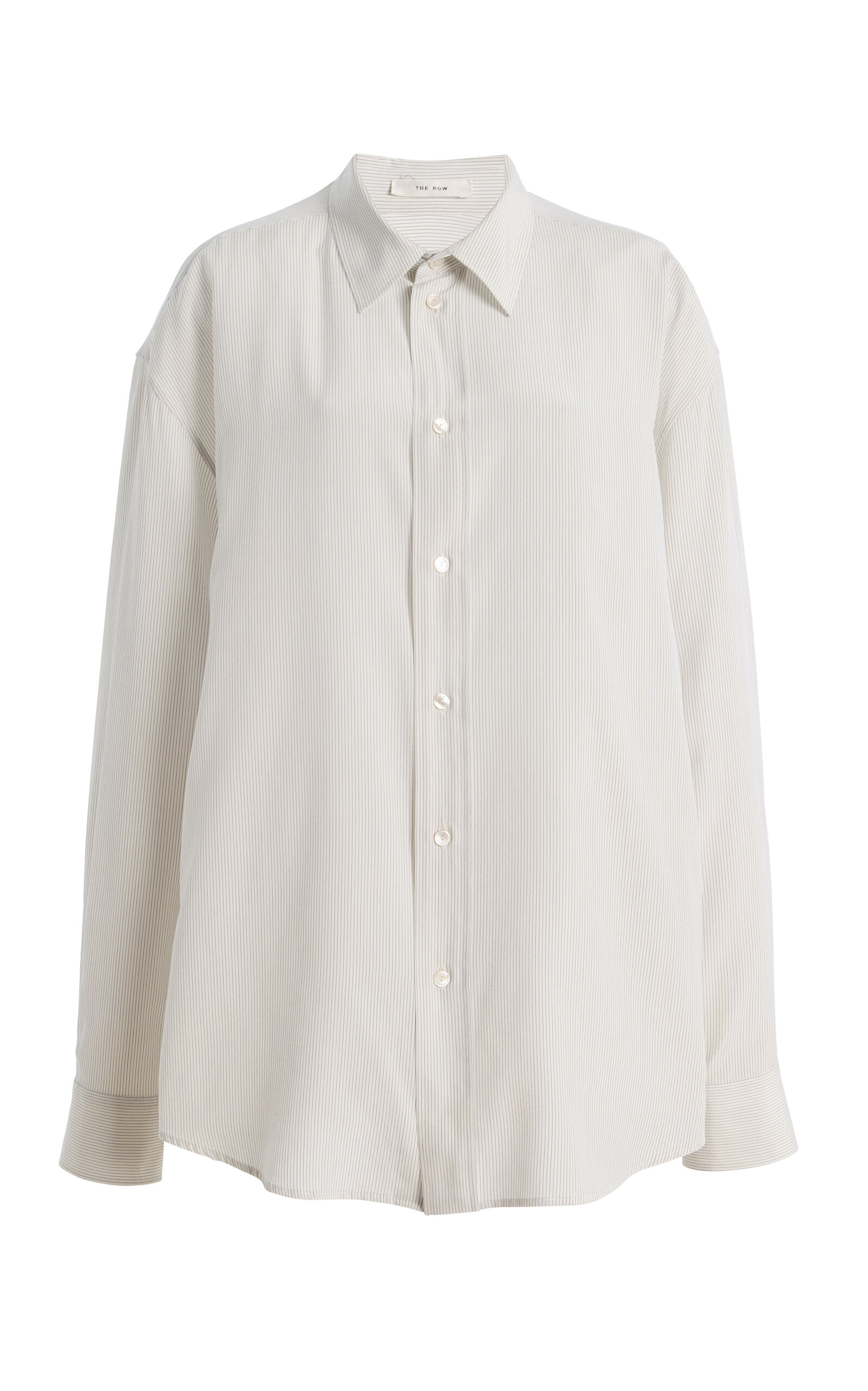 The Row Fiora Pinstriped Silk Shirt