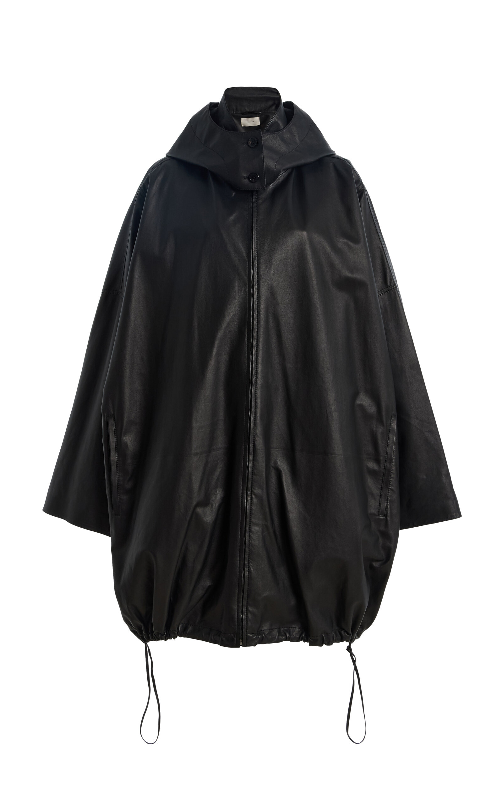 The Row Cassandre Plonge Leather Coat