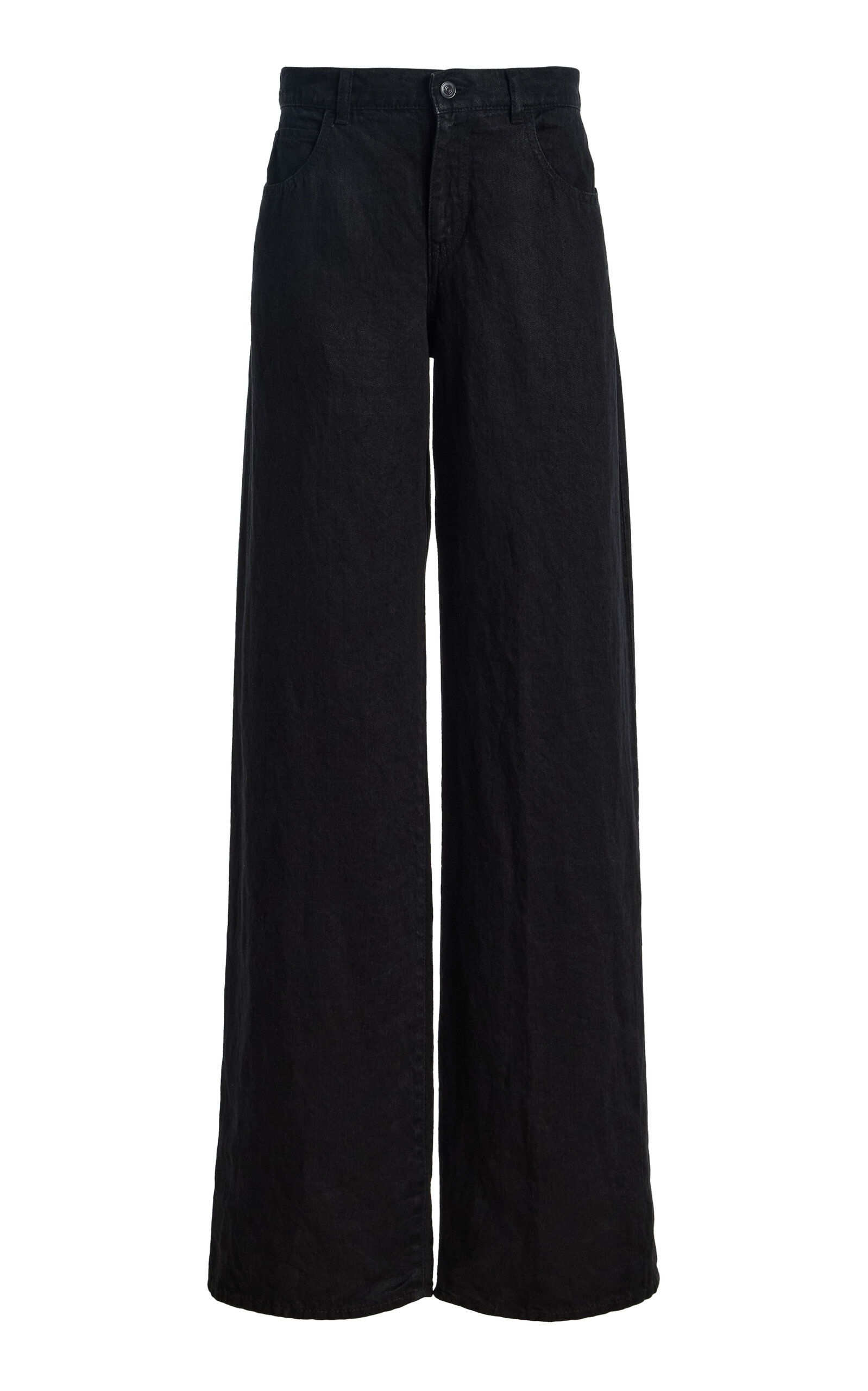 The Row Eglitta Linen Mid-Rise Straight-Leg Jeans