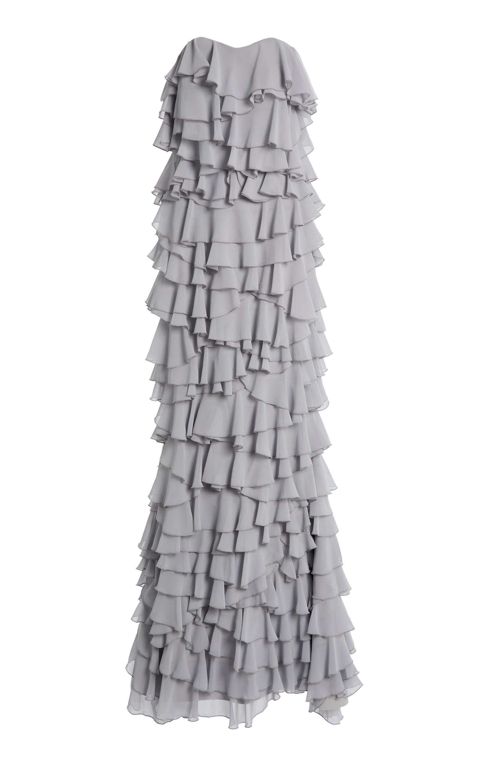 Plover Strapless Ruffled Dress