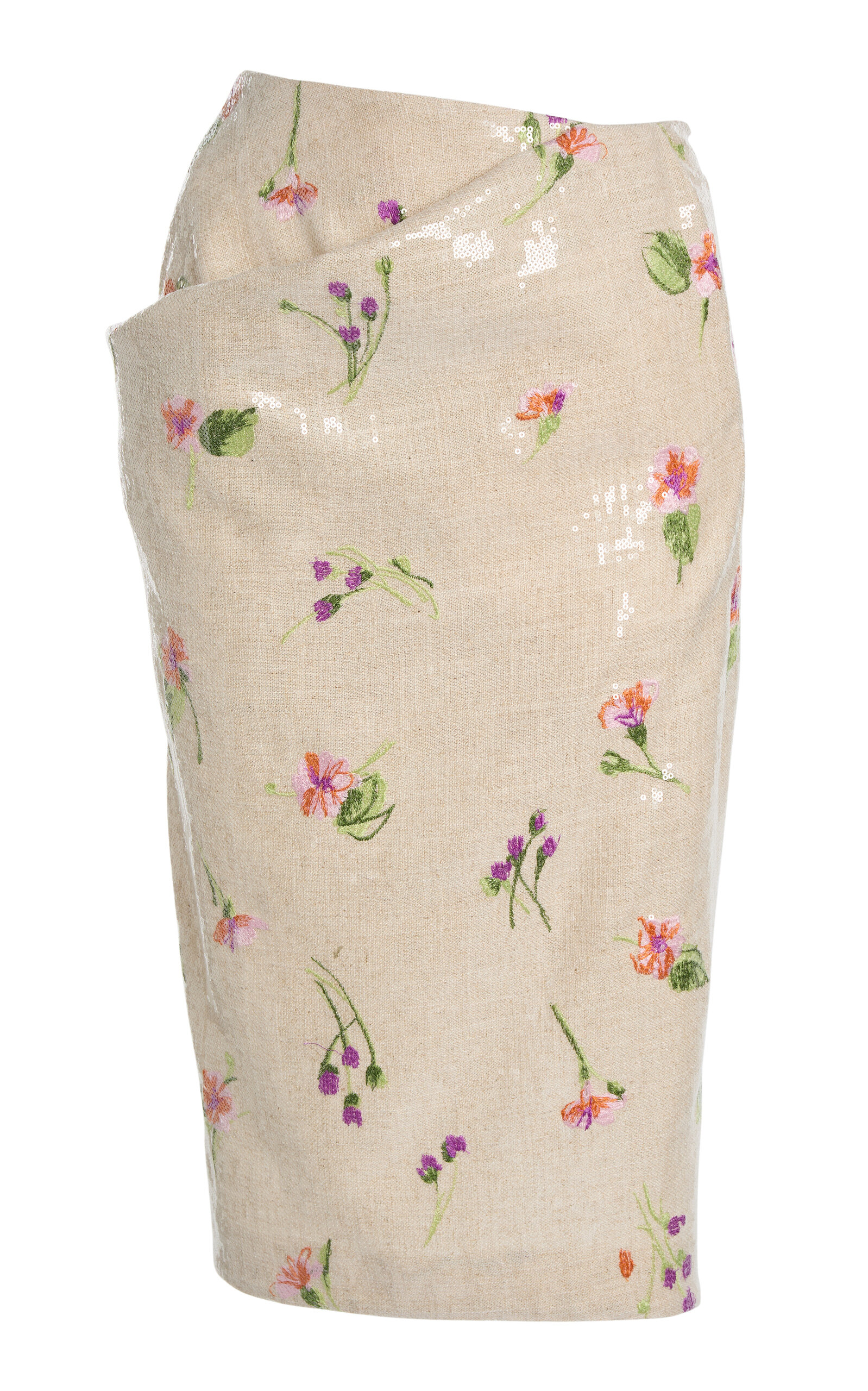 Kesha Draped Floral Skirt