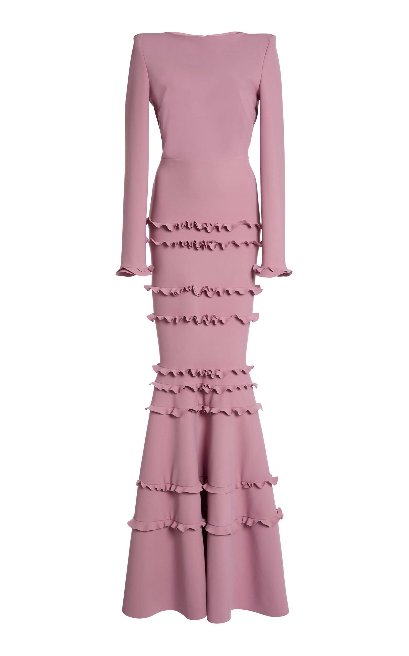 Loovin Ruffled Long Sleeve Dress