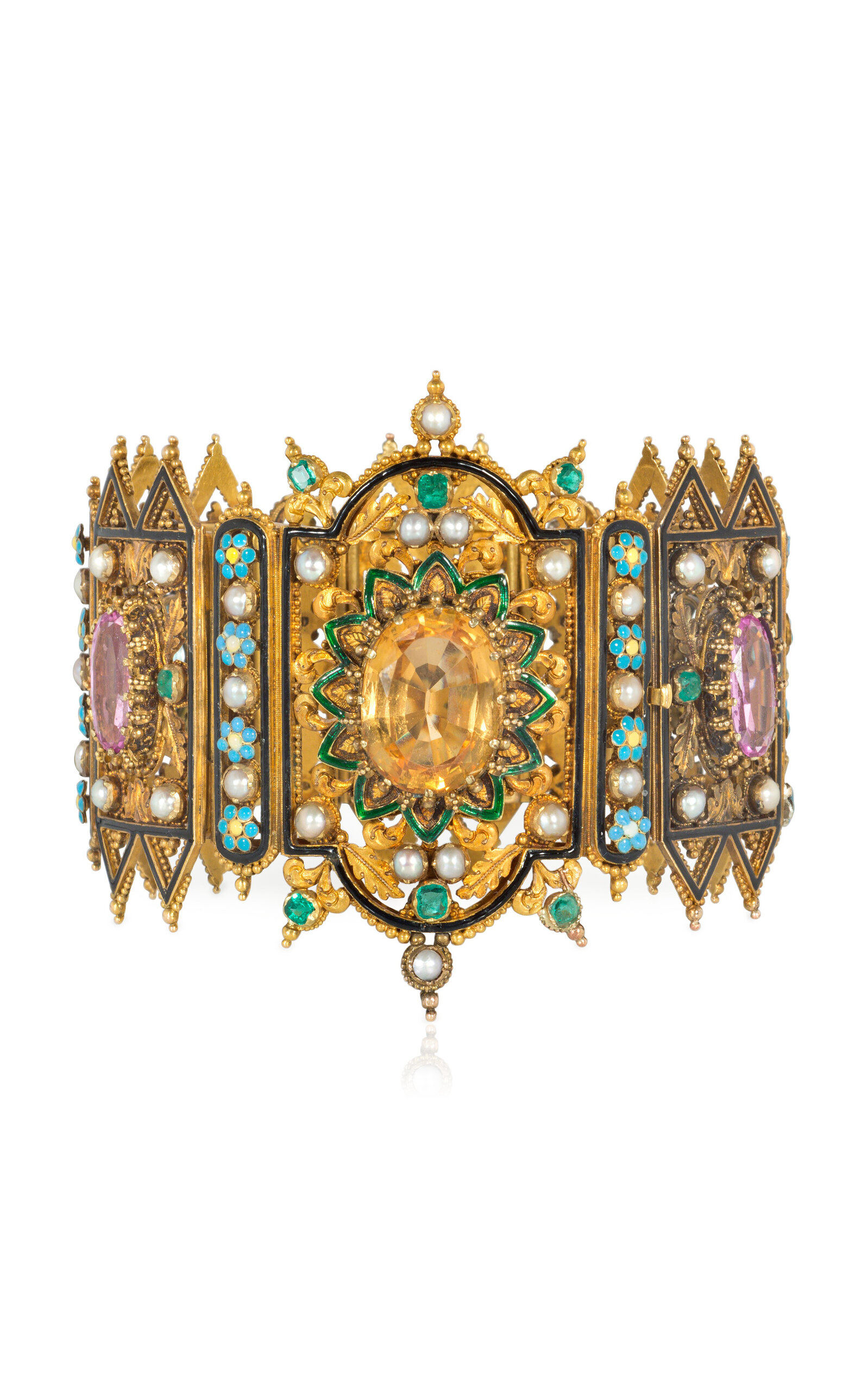 Antique Gothic Revival Multi-Stone Bracelet