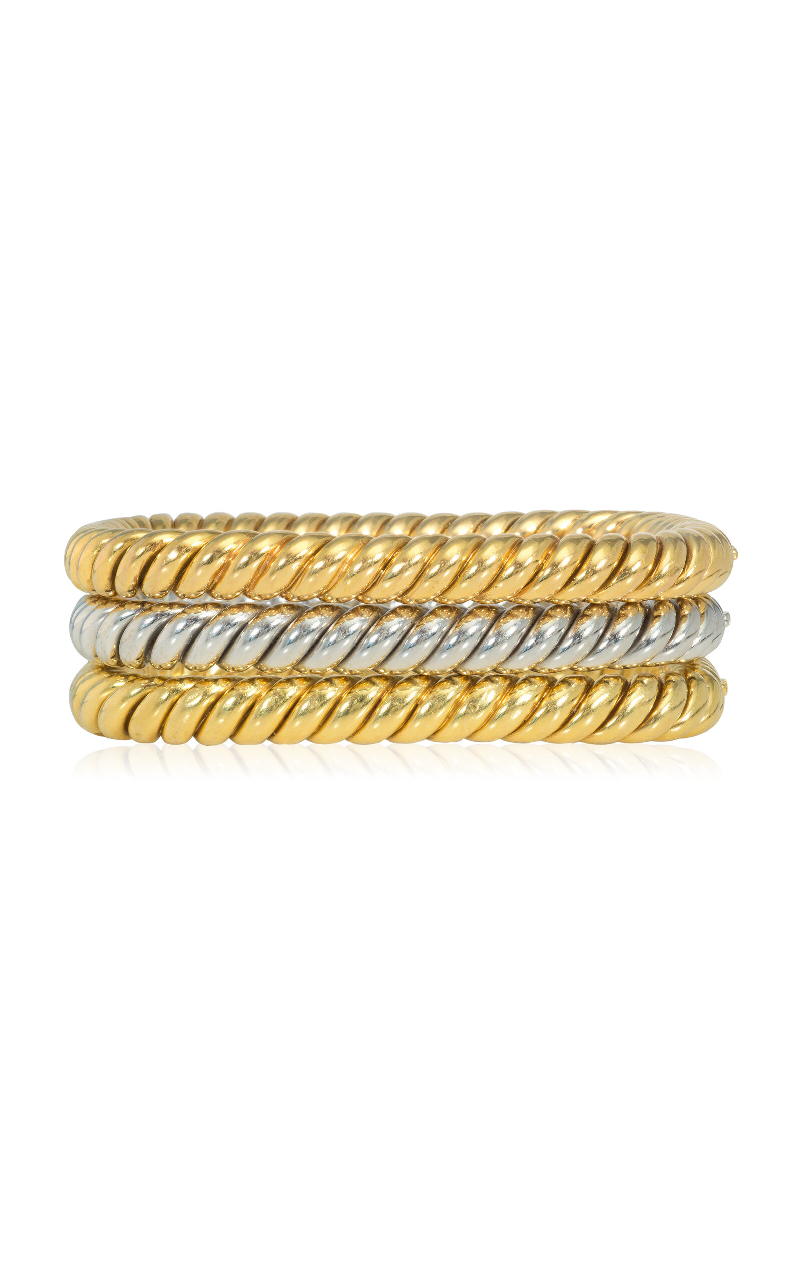 Fred; Paris Set-of-Three 18K Yellow; White And Rose Gold Bracelets