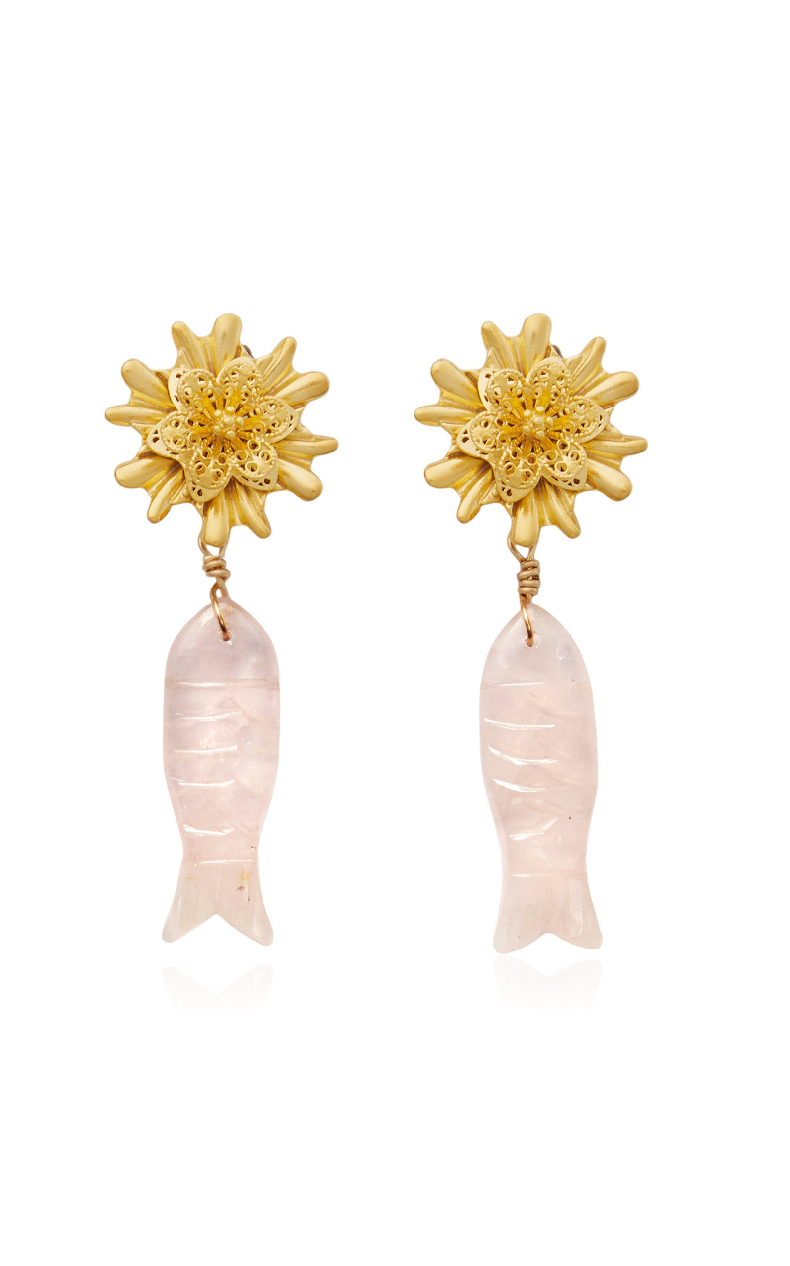 Brinker & Eliza Finnie 24k Gold-plated Earrings In Gold