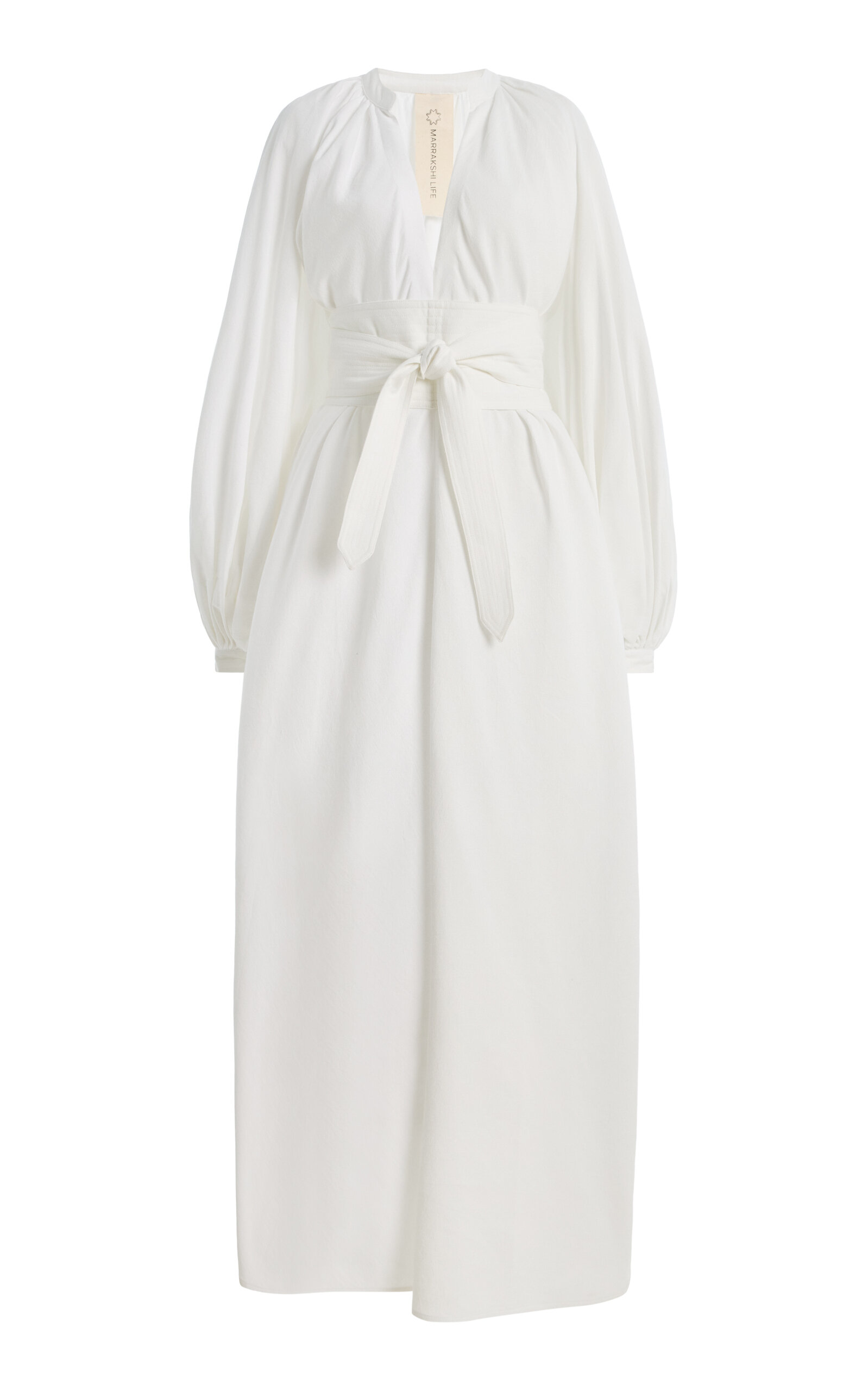 Marrakshi Life The Touareg Balloon-Sleeve Cotton Dress