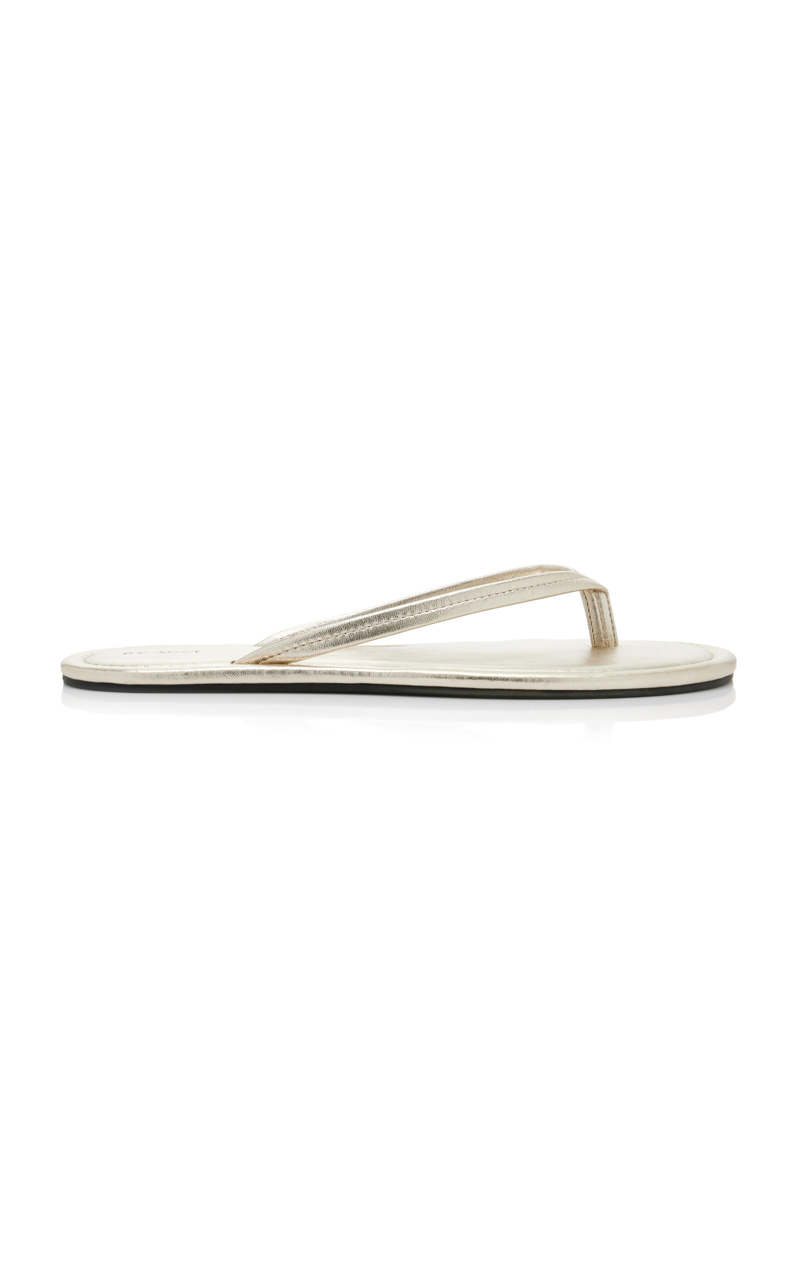 St. Agni Metallic Leather Thong Sandals