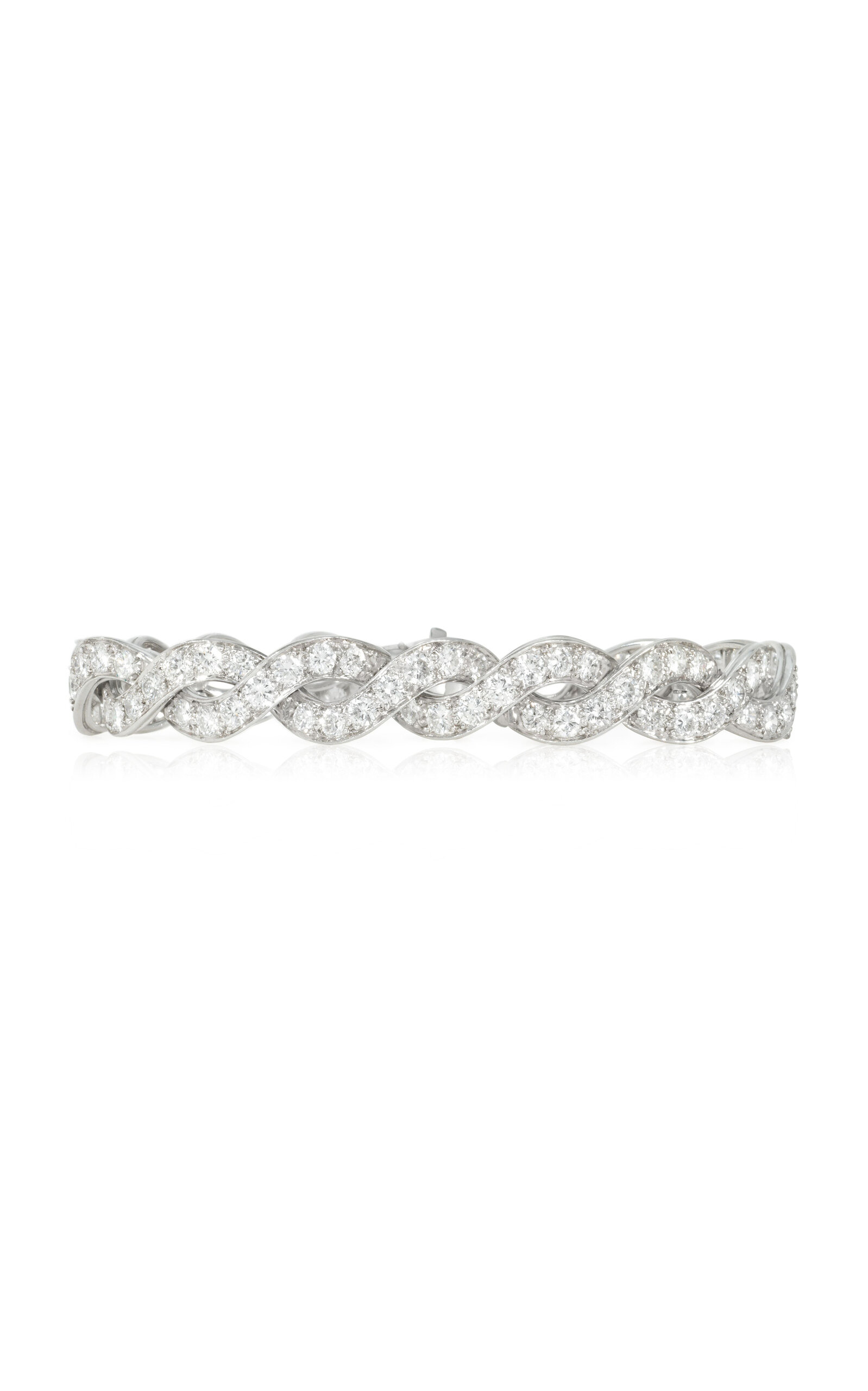 Mid-Century Platinum Diamond Bracelet