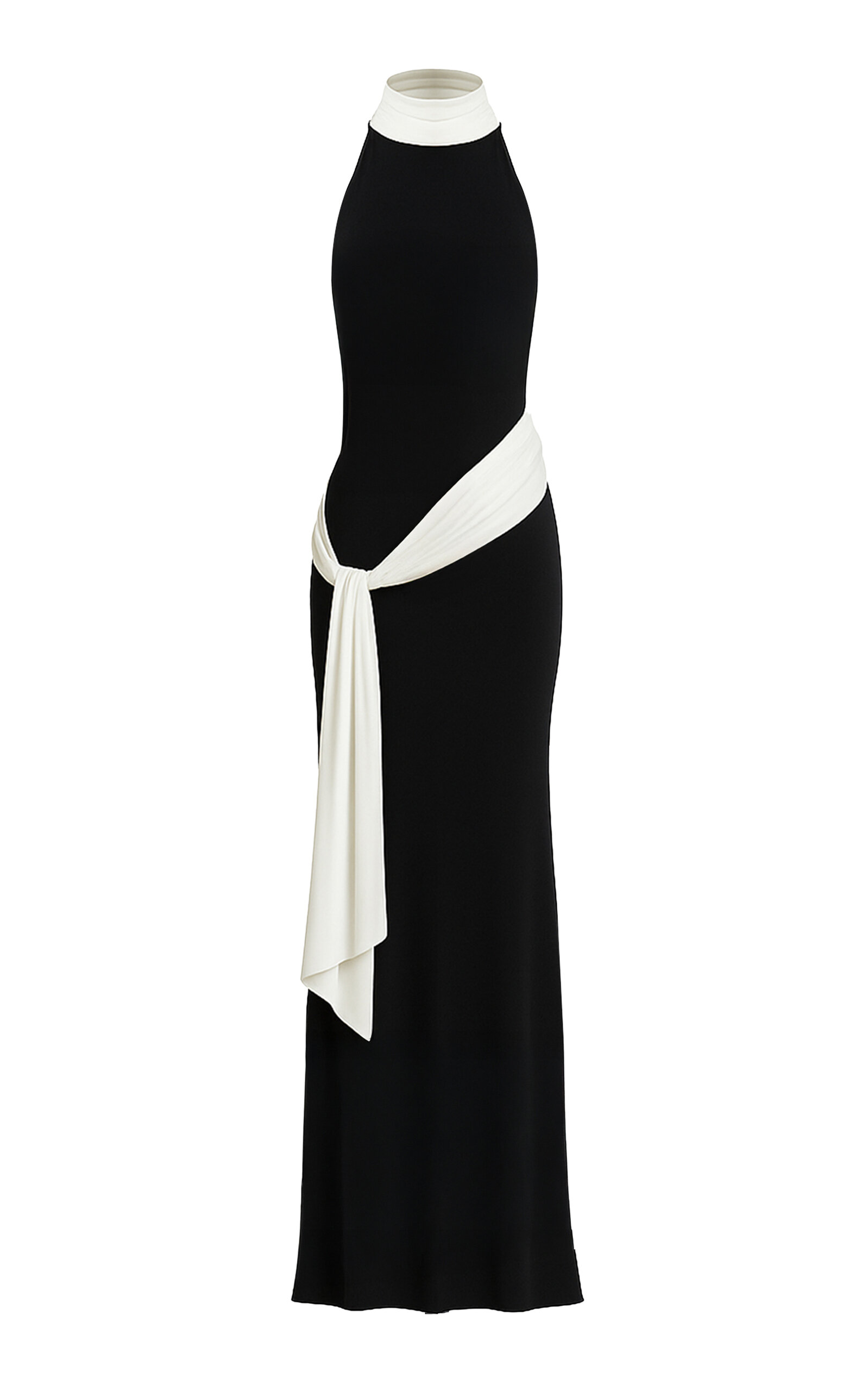 The New Arrivals Ilkyaz Ozel Leia Sash-Detailed Jersey Maxi Dress