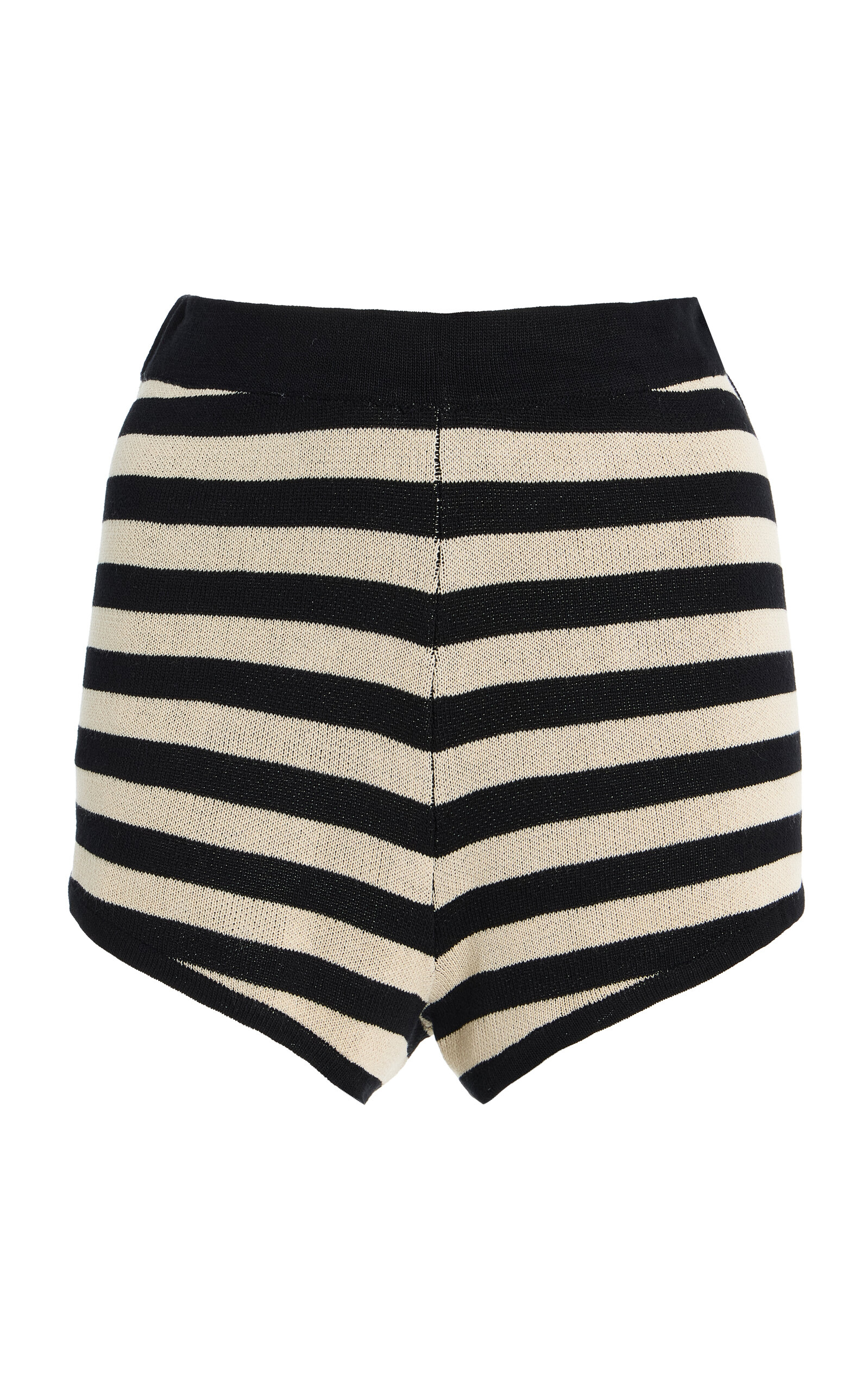 Posse Miles Striped Knit Shorts In Black