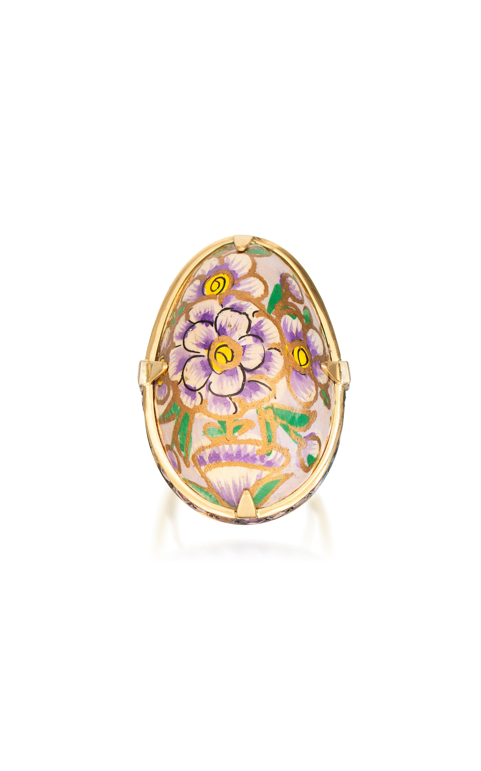 18k Yellow Gold Papier Mâché Ring