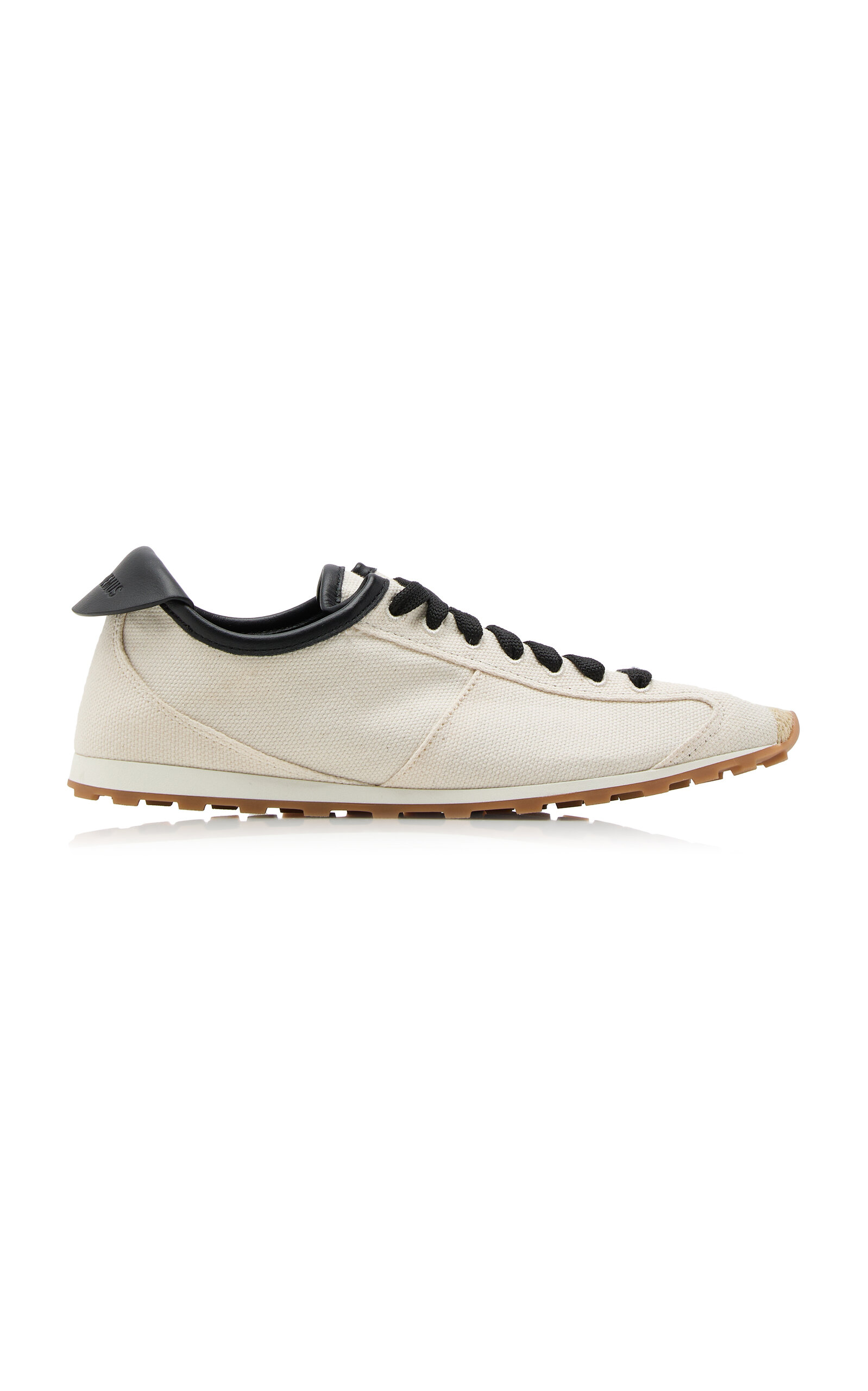 Jacquemus Les Tennis Leather-trimmed Canvas Sneakers In Neutral