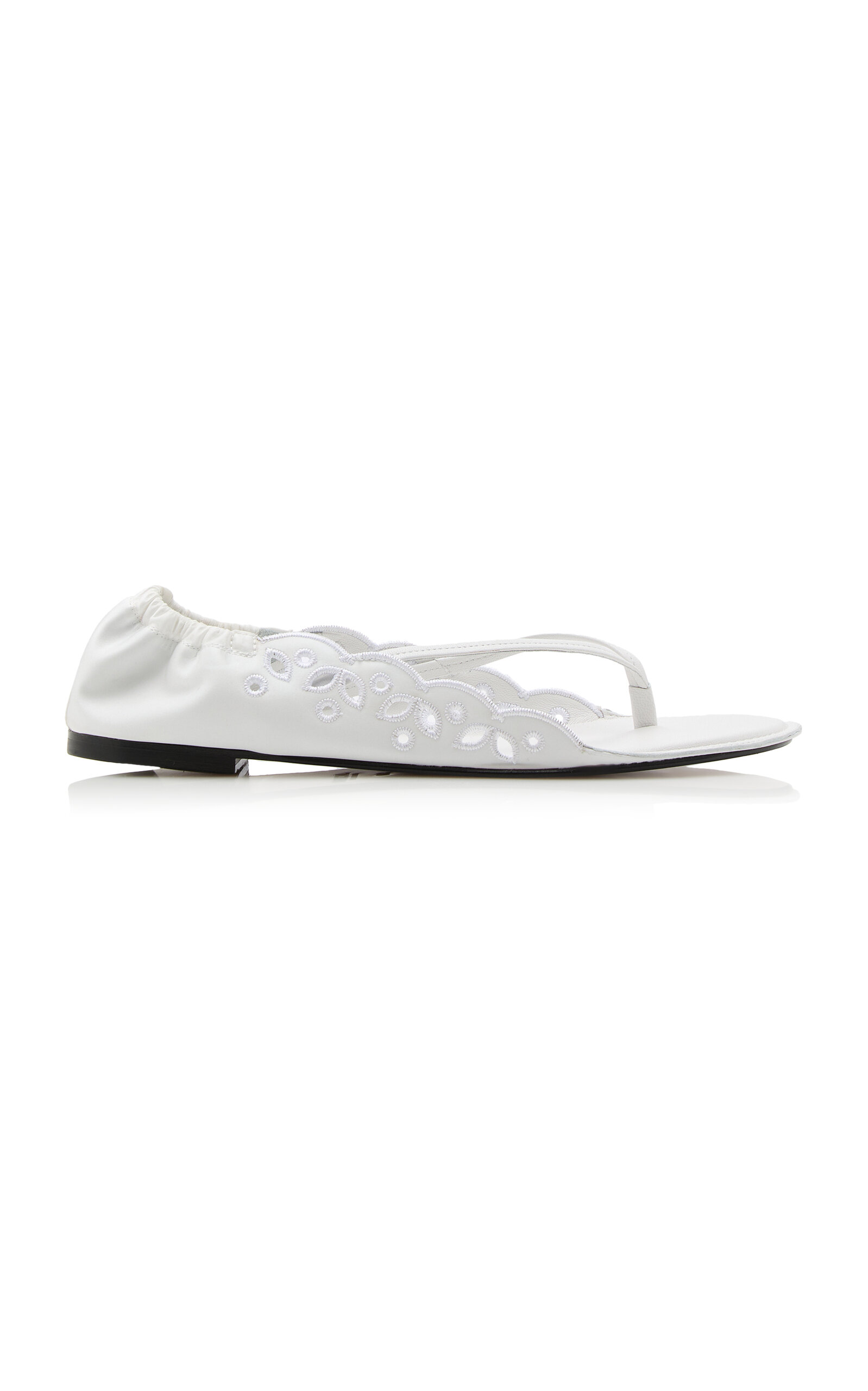 Jacquemus The Barefoot Leather Sandals In White