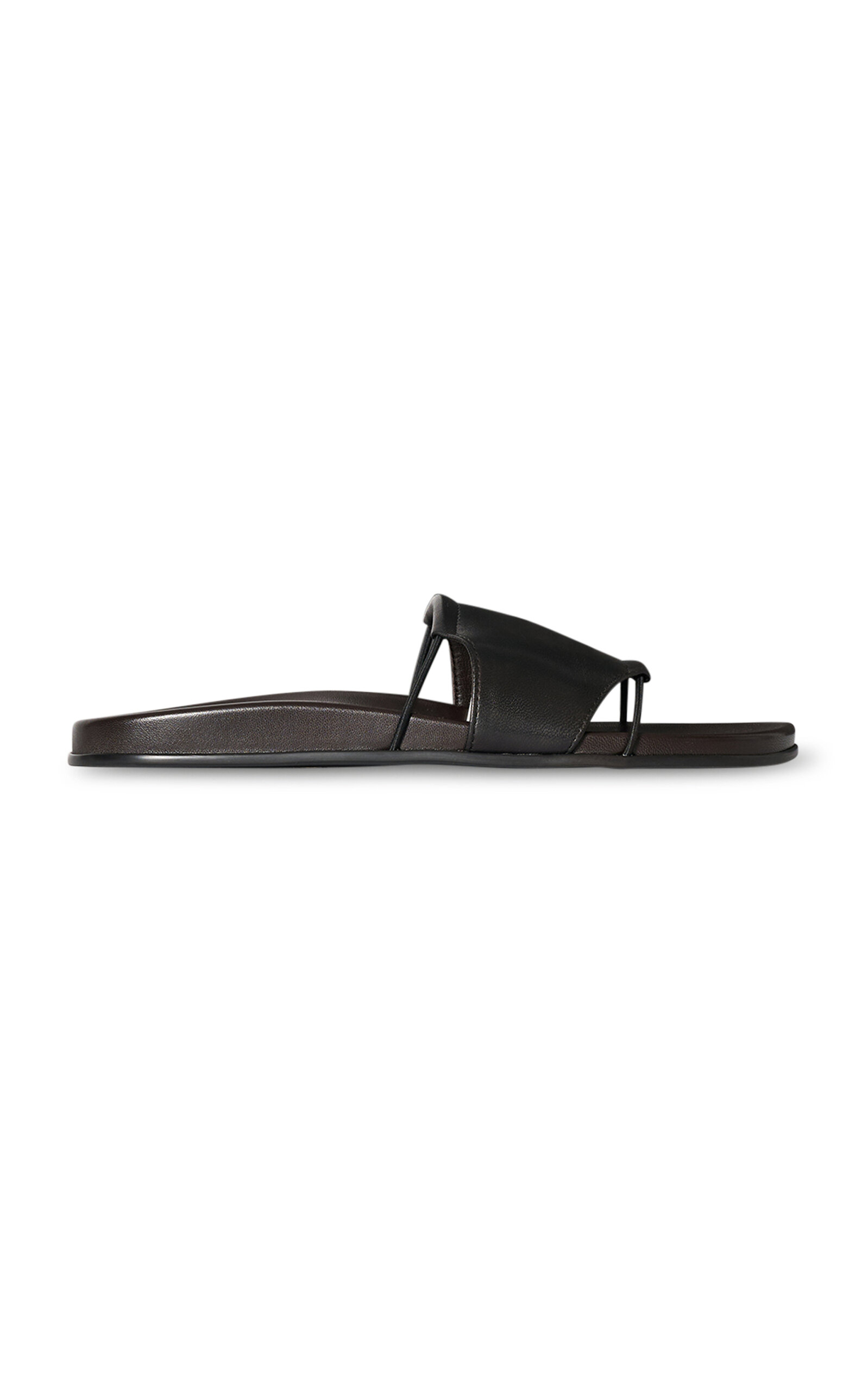 The Row Vivienne Leather Slide Sandals