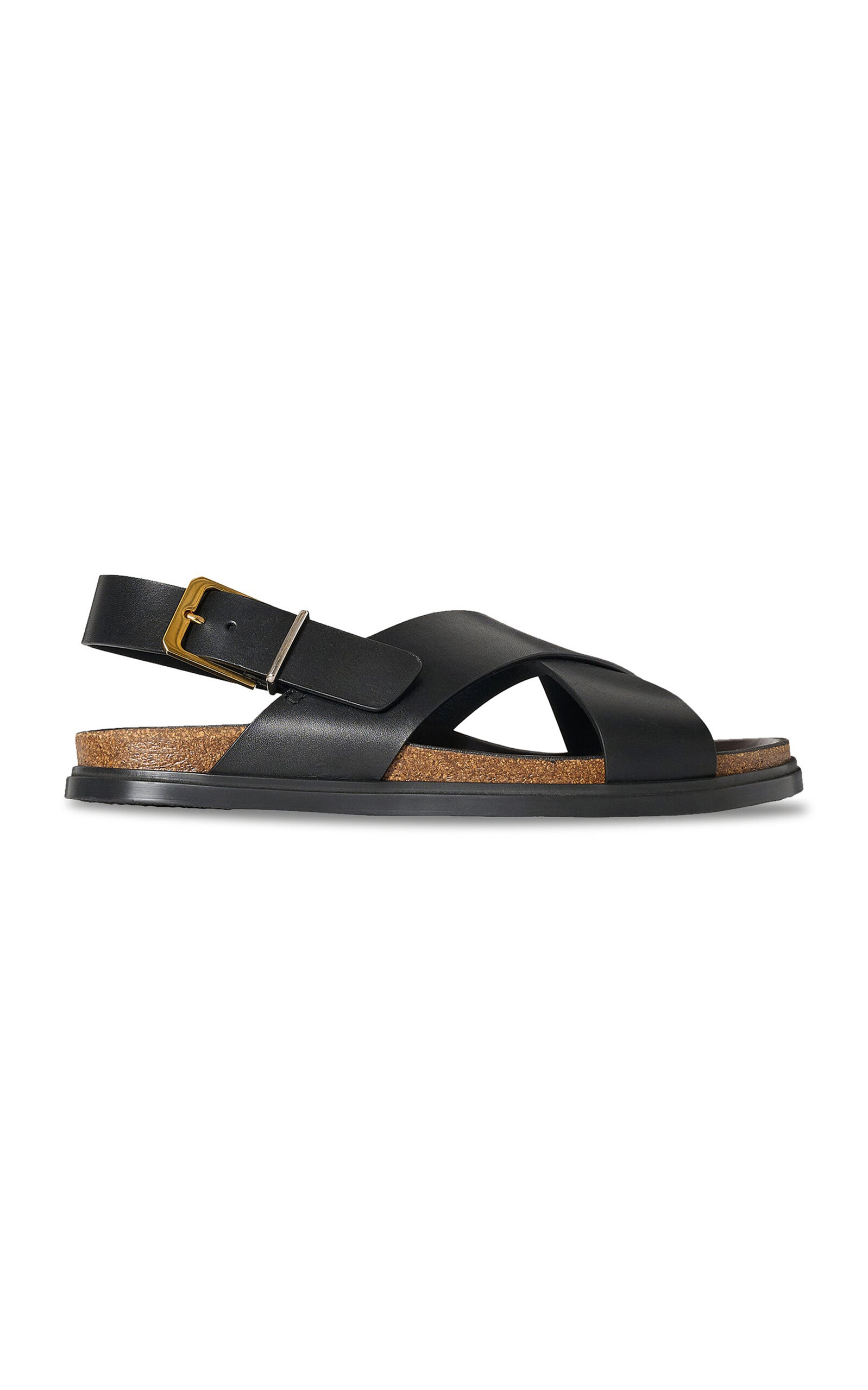 The Row Buckle Leather Sandal ?? Black Size: 40