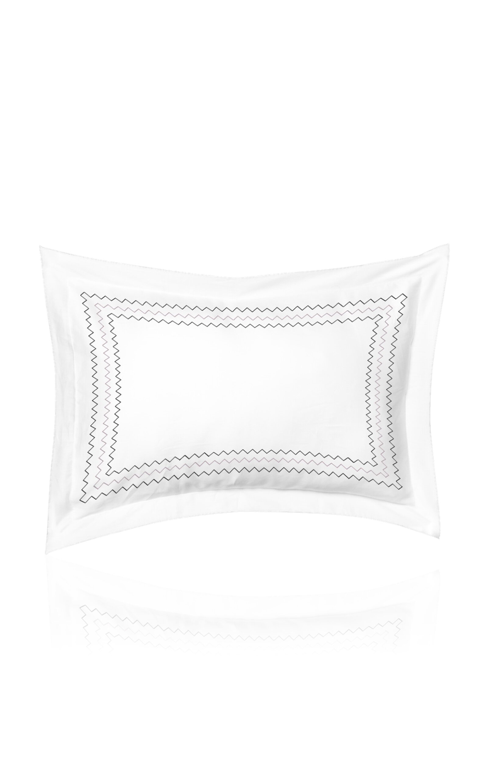 THE LINO Zig Zag Cotton Percal King Sham - Pink