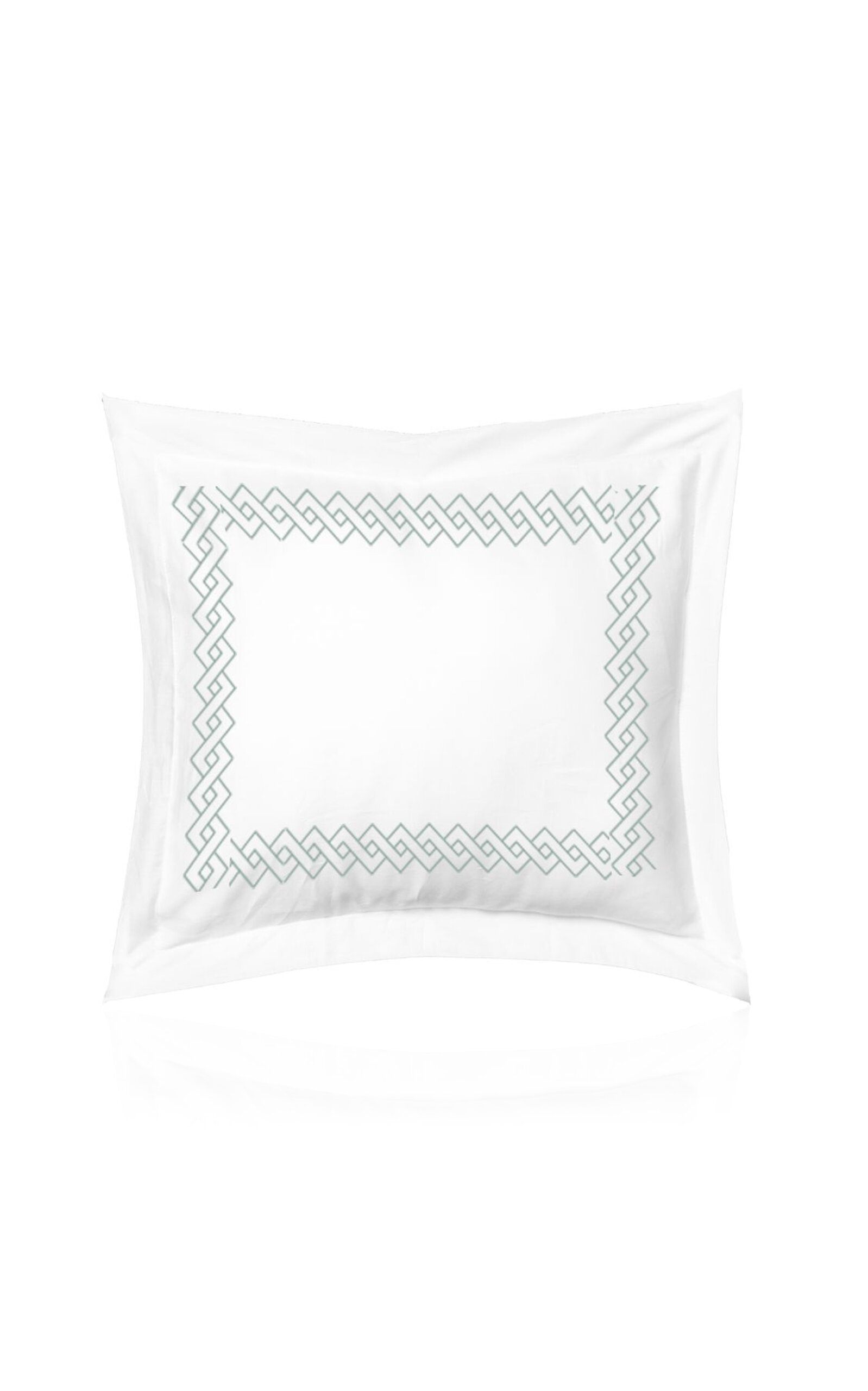 THE LINO Romano Cotton Percal Euro Sham - Green