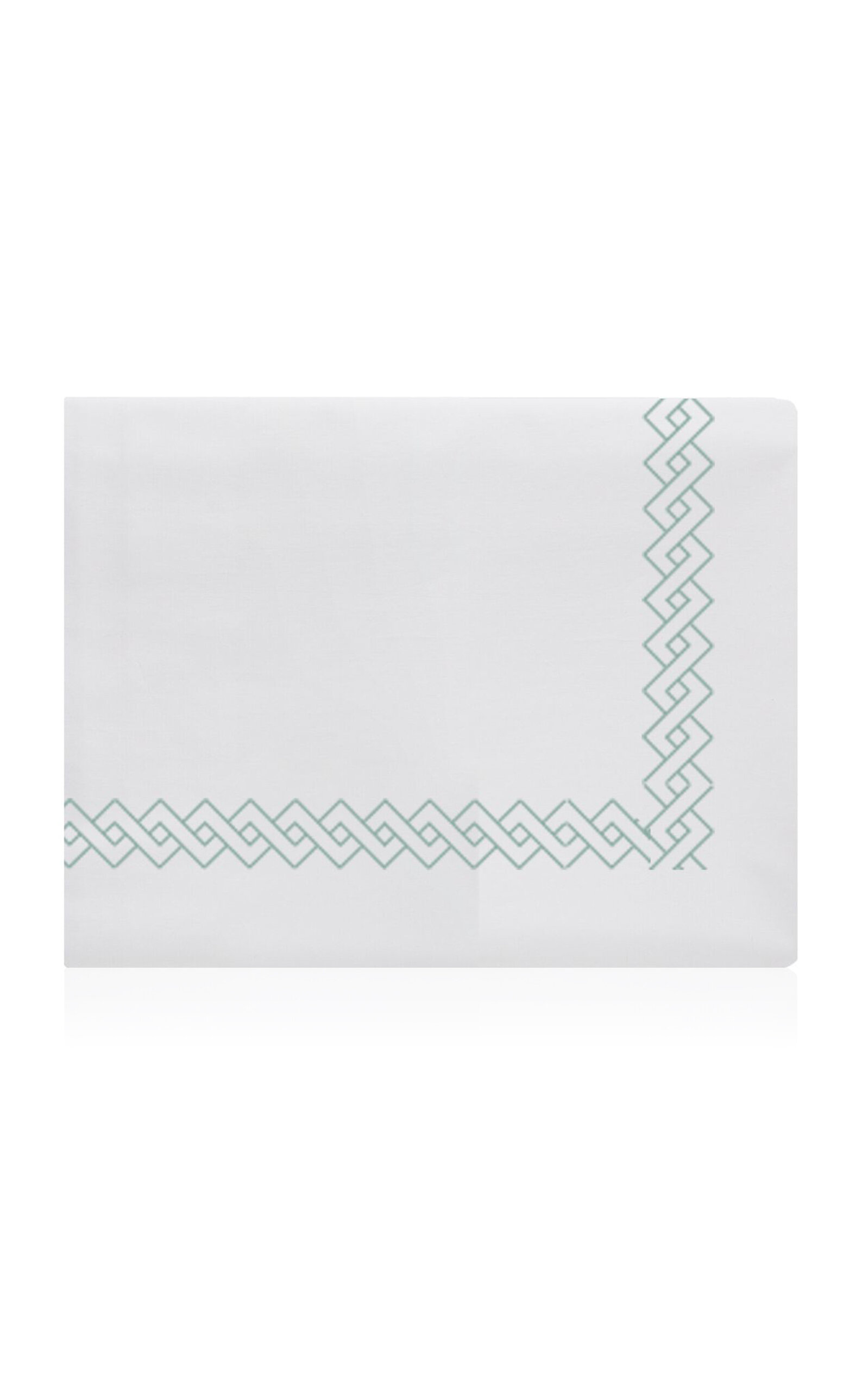 The Lino Romano Cotton Percal Queen Duvet In Green