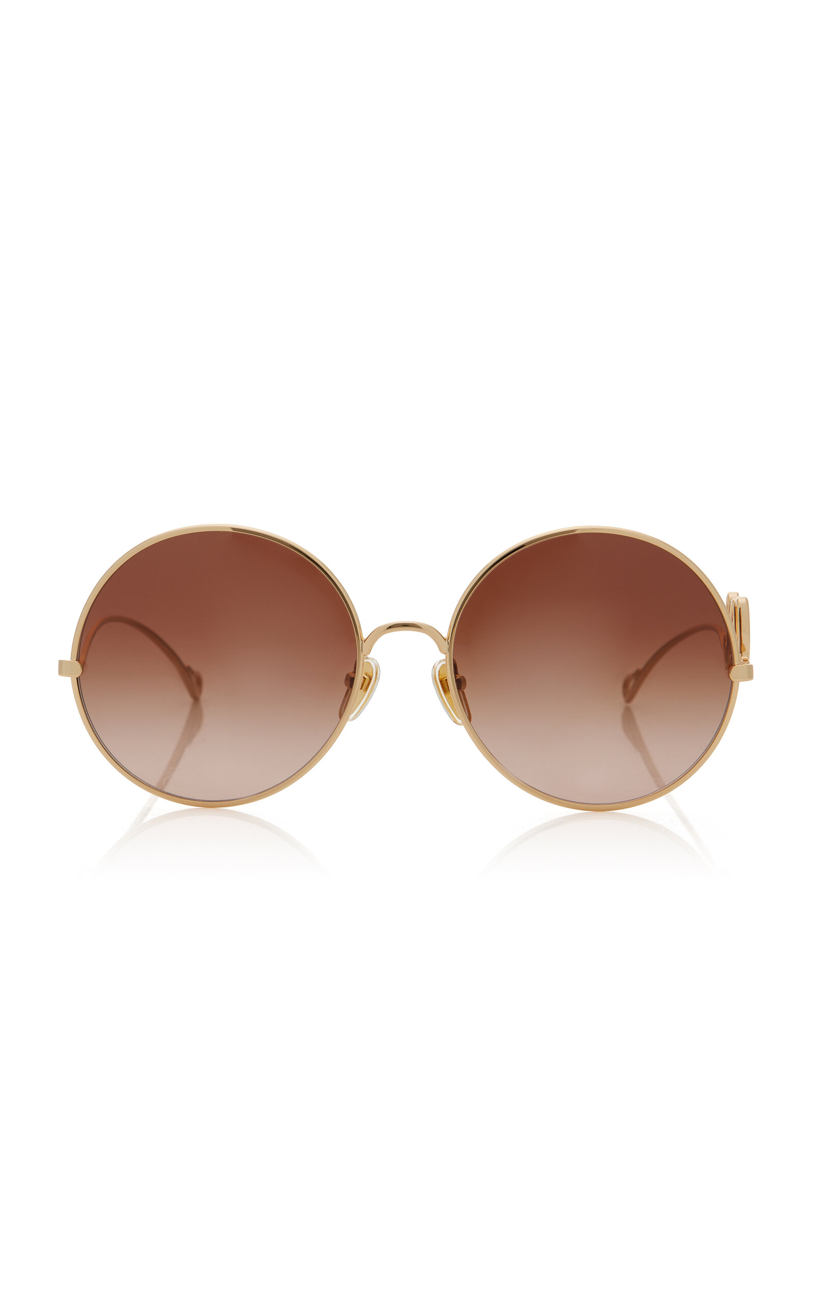 Chloé Iconic Round-Frame Metal Sunglasses - Moda Operandi