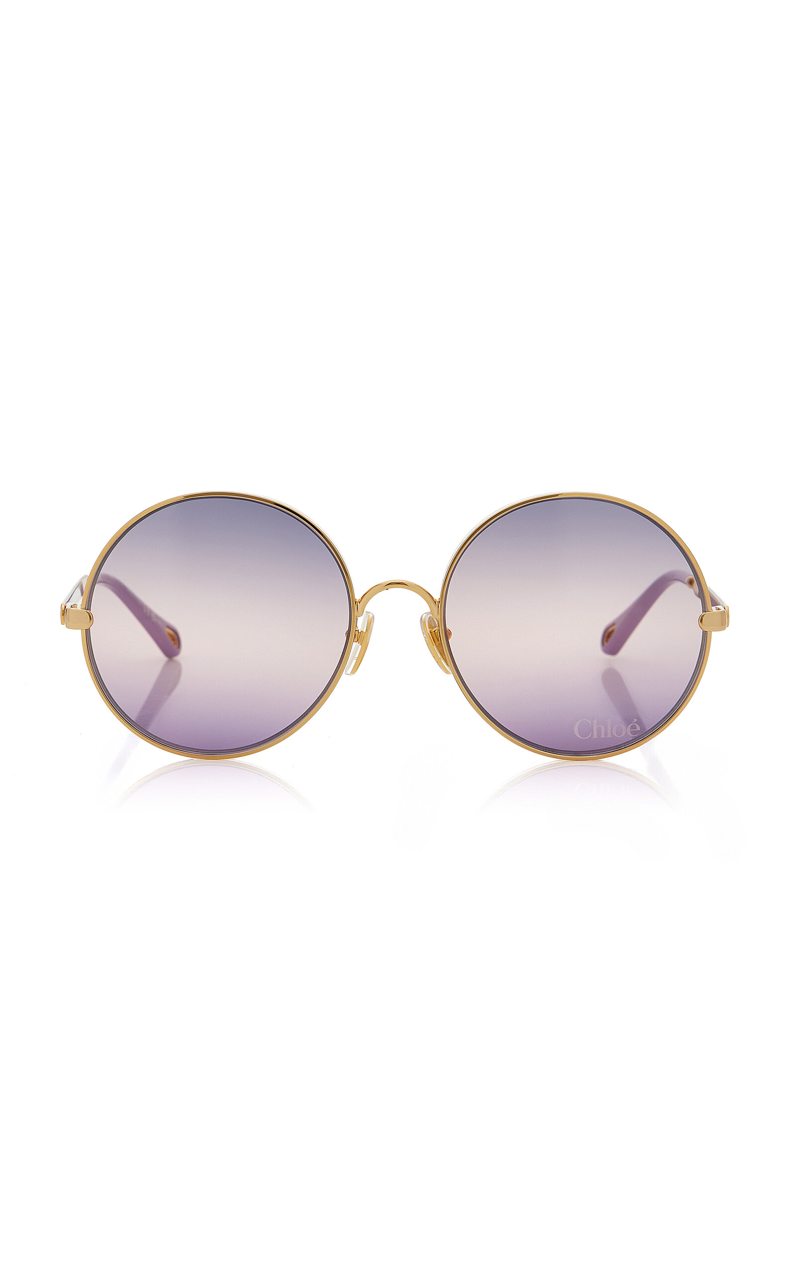 Chloé Aly Round-Frame Metal Sunglasses