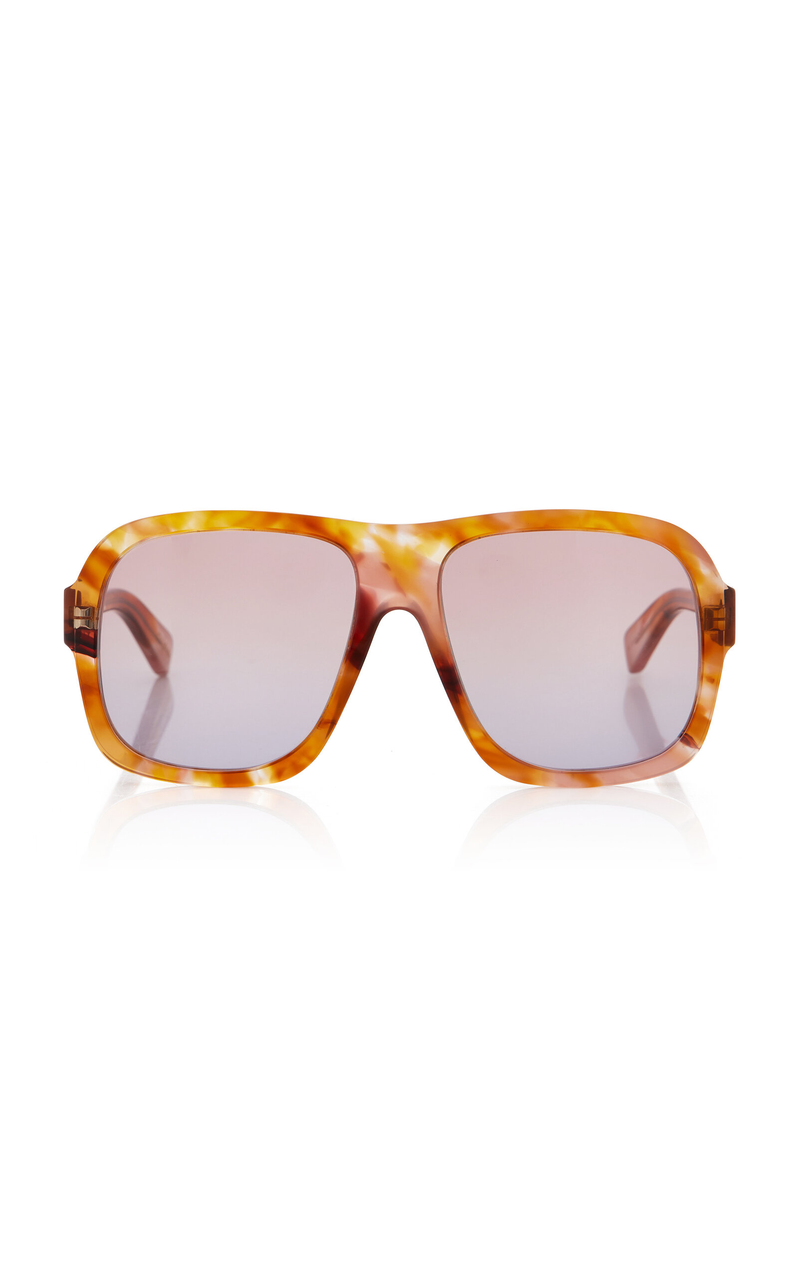 Chloé Aviator-frame Acetate Sunglasses In Yellow