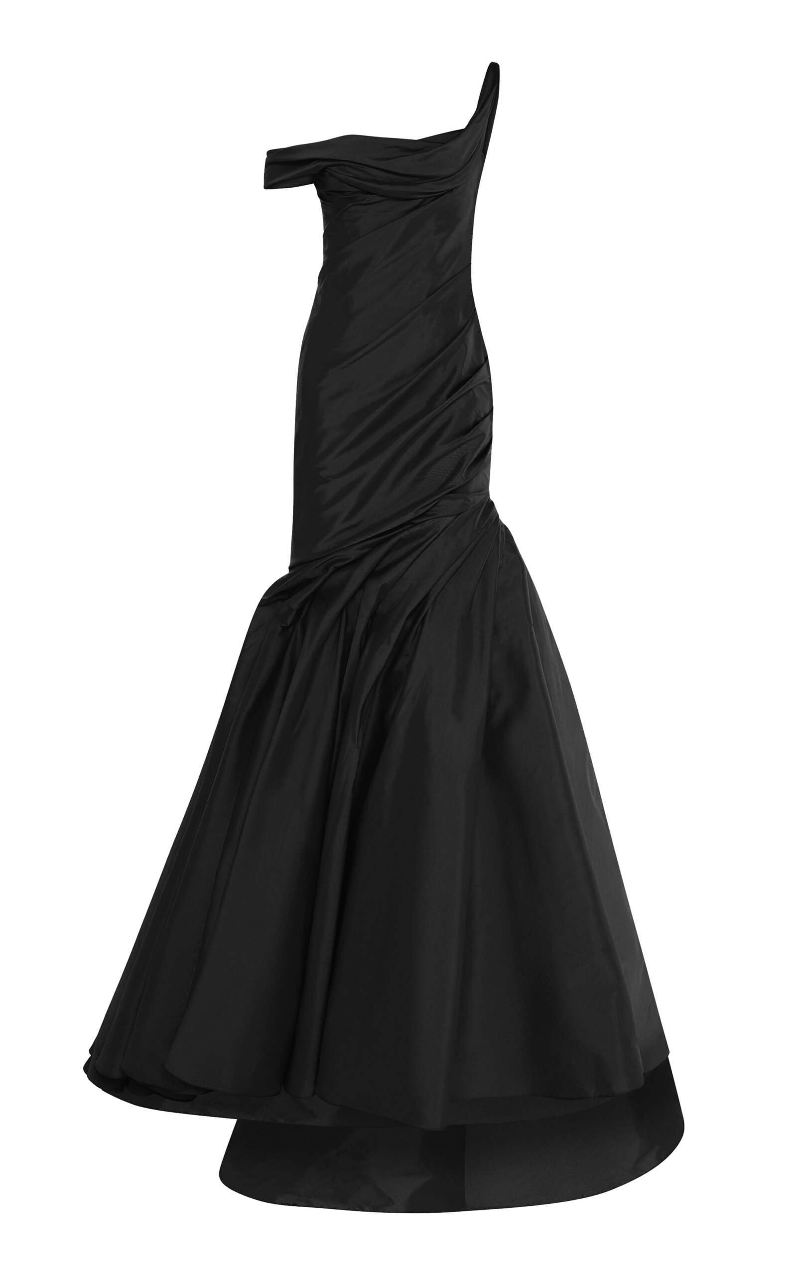 Marmar Halim Asymmetric Draped Mermaid Gown
