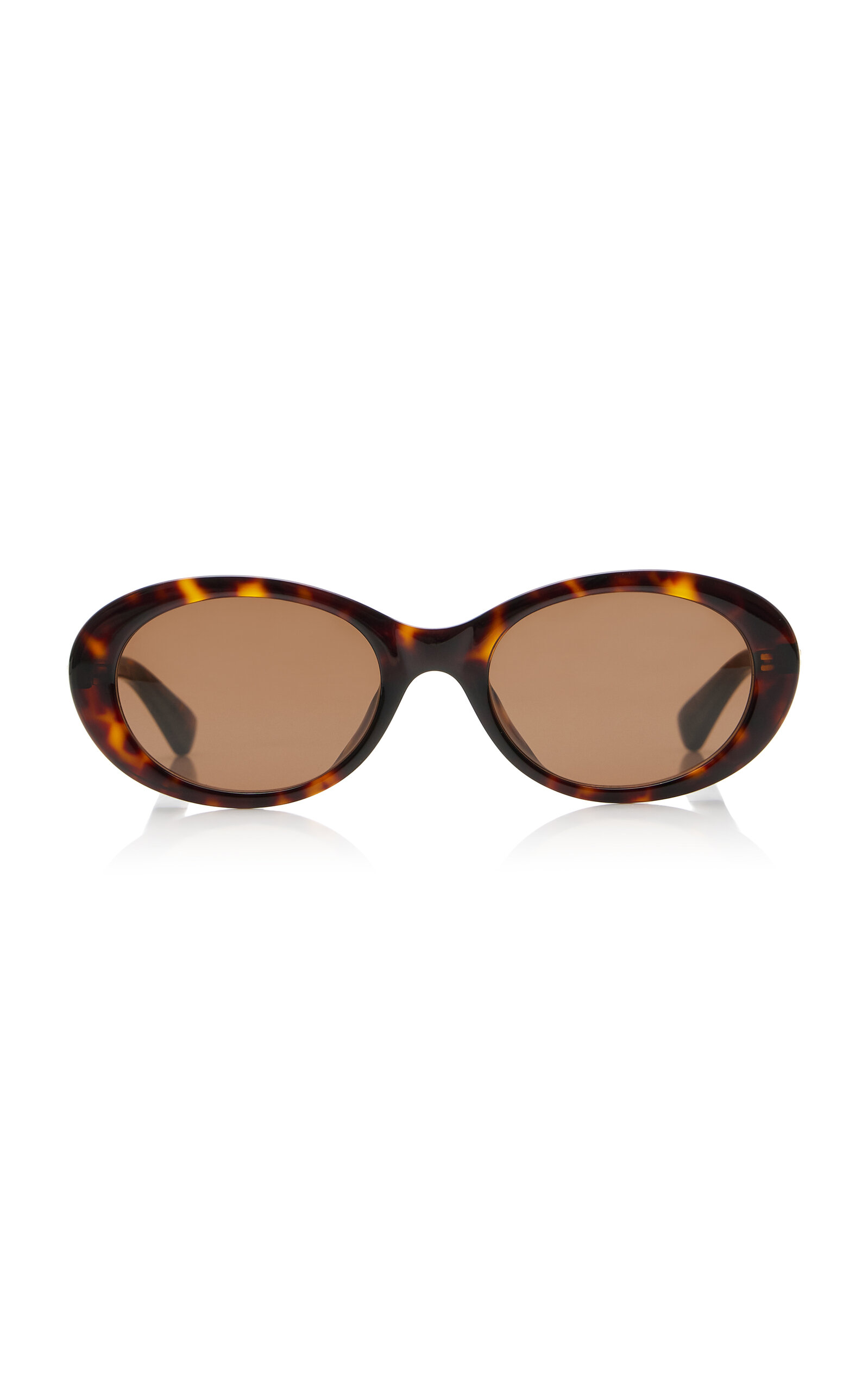 Bottega Veneta Black Oval-Frame Bio Injected Sunglasses