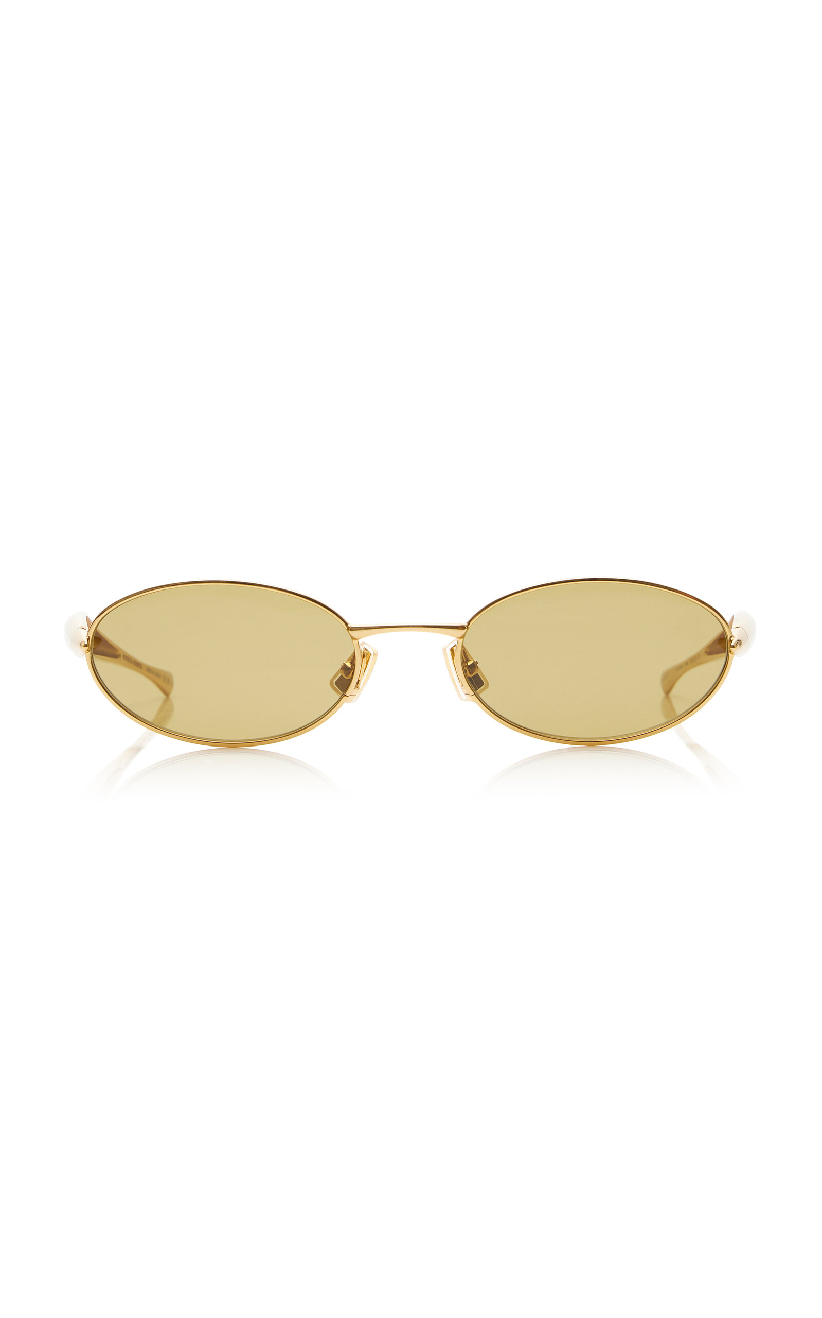 Bottega Veneta Green Oval-Frame Acetate Sunglasses